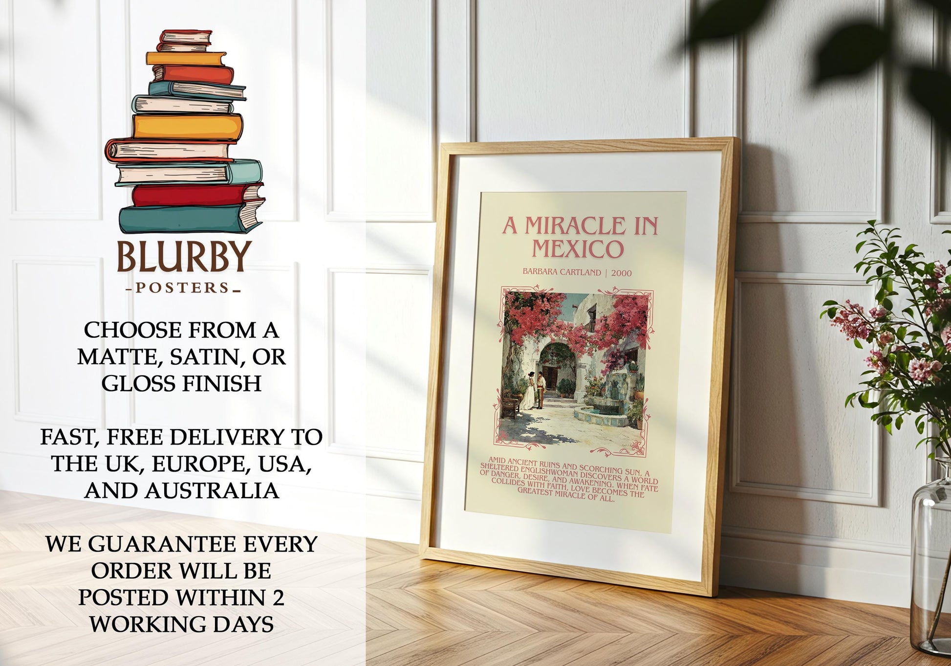 A Miracle In Mexico by Barbara Cartland | Descriptive Book Poster | Blurby