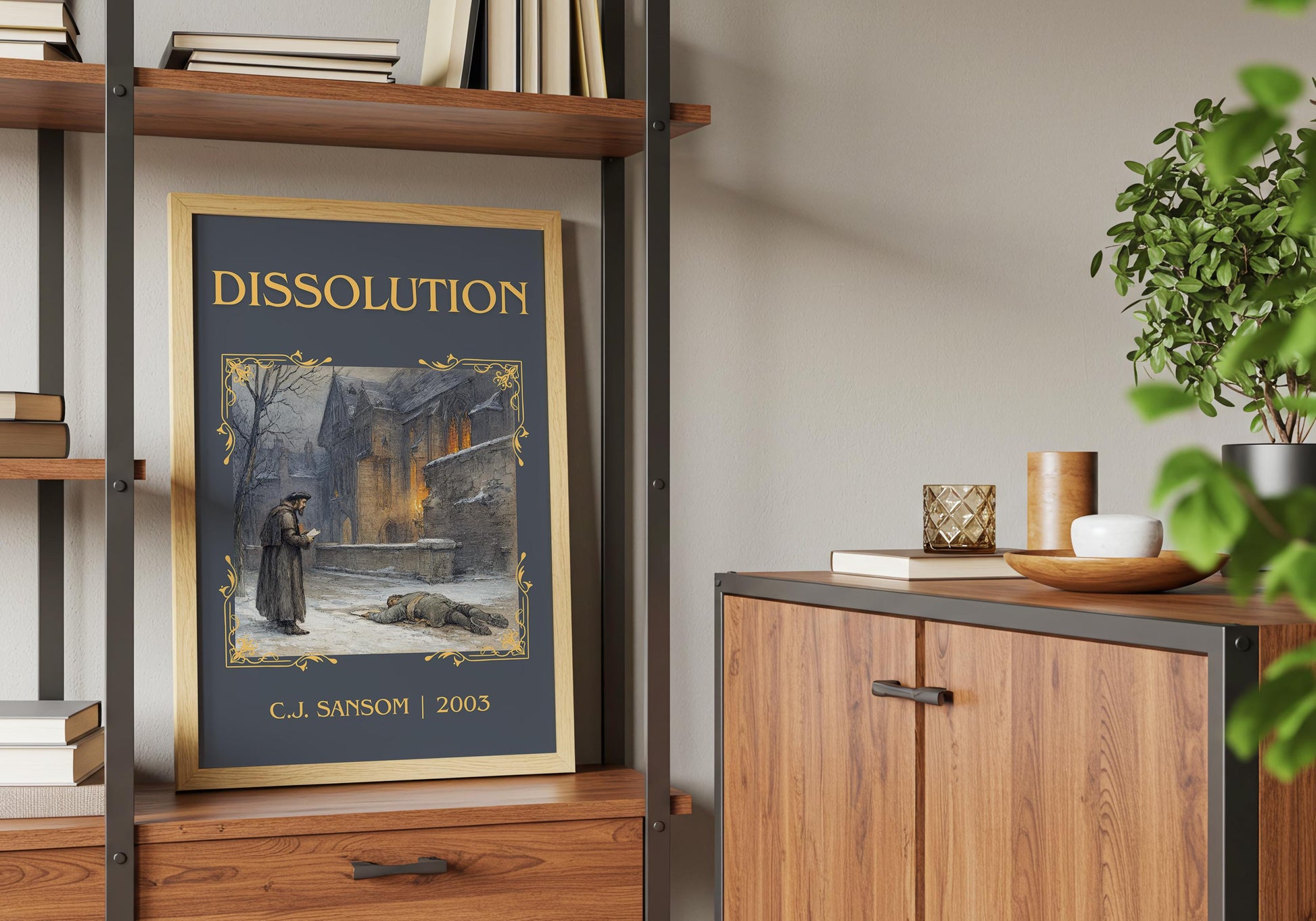 Dissolution by C.J. Sansom | Descriptive Book Poster | Minimalist