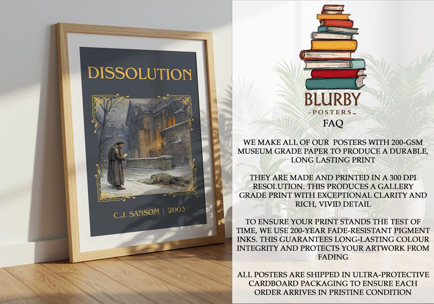 Dissolution by C.J. Sansom | Descriptive Book Poster | Minimalist