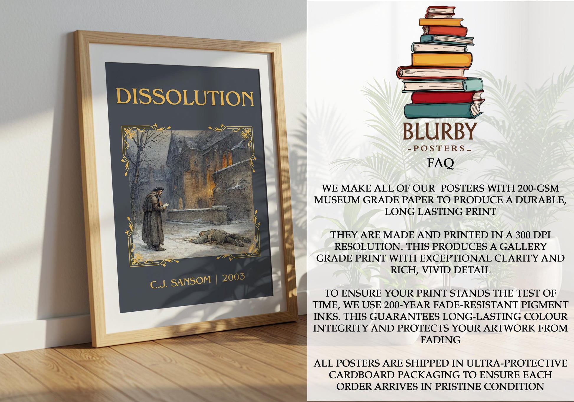 Dissolution by C.J. Sansom | Descriptive Book Poster | Minimalist