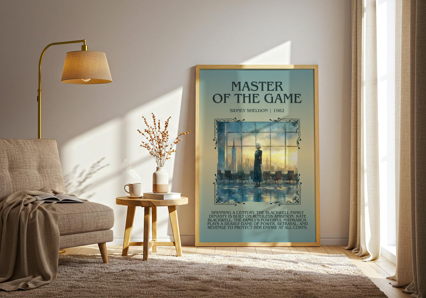 Master Of The Game by Sidney Sheldon | Descriptive Book Poster | Blurby