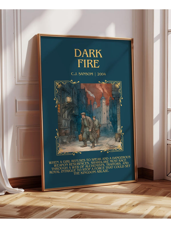 Dark Fire minimalist poster paper finish options – matte satin gloss