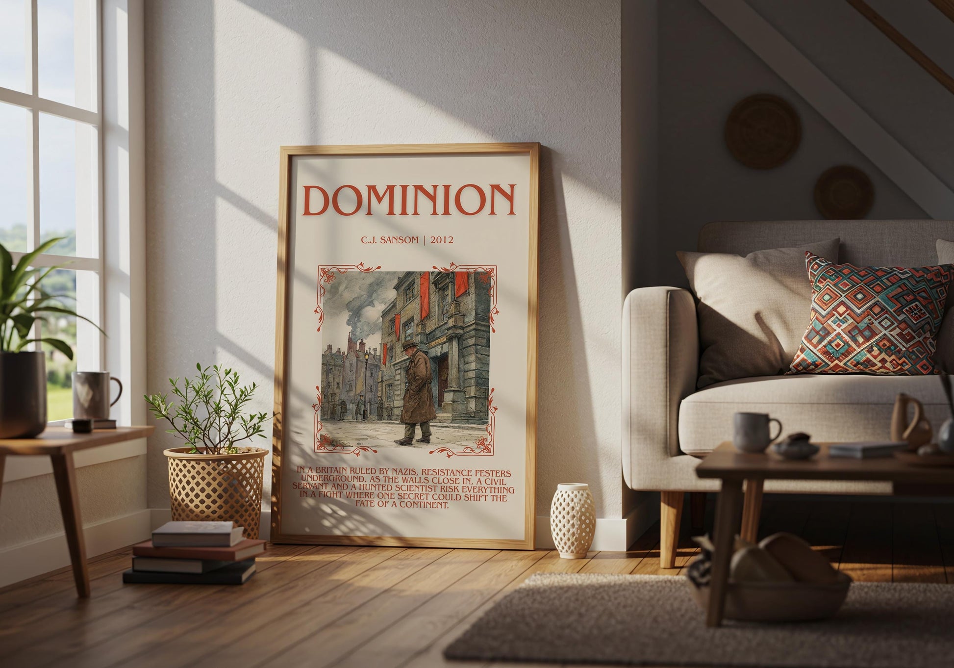 Dominion by C.J. Sansom | Descriptive Book Poster | Blurby