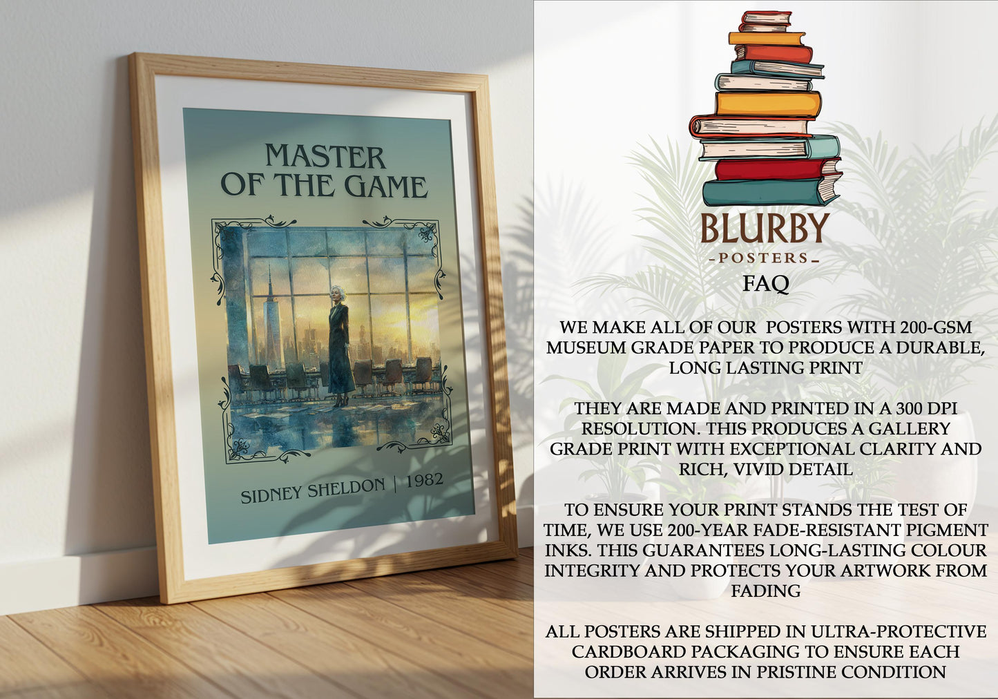 Master Of The Game by Sidney Sheldon | Descriptive Book Poster | Minimalist