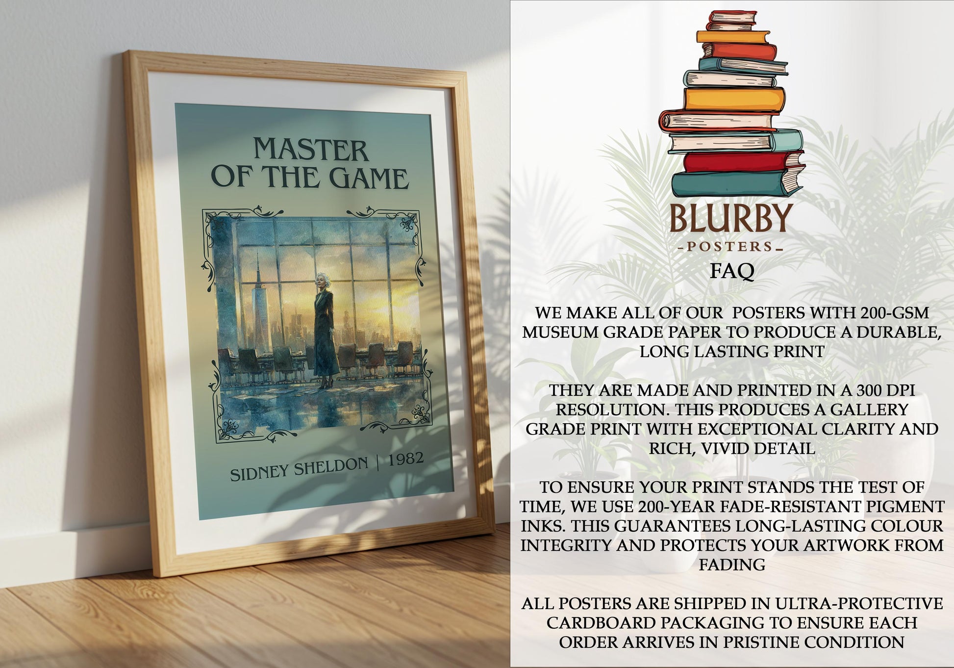 Master Of The Game by Sidney Sheldon | Descriptive Book Poster | Minimalist