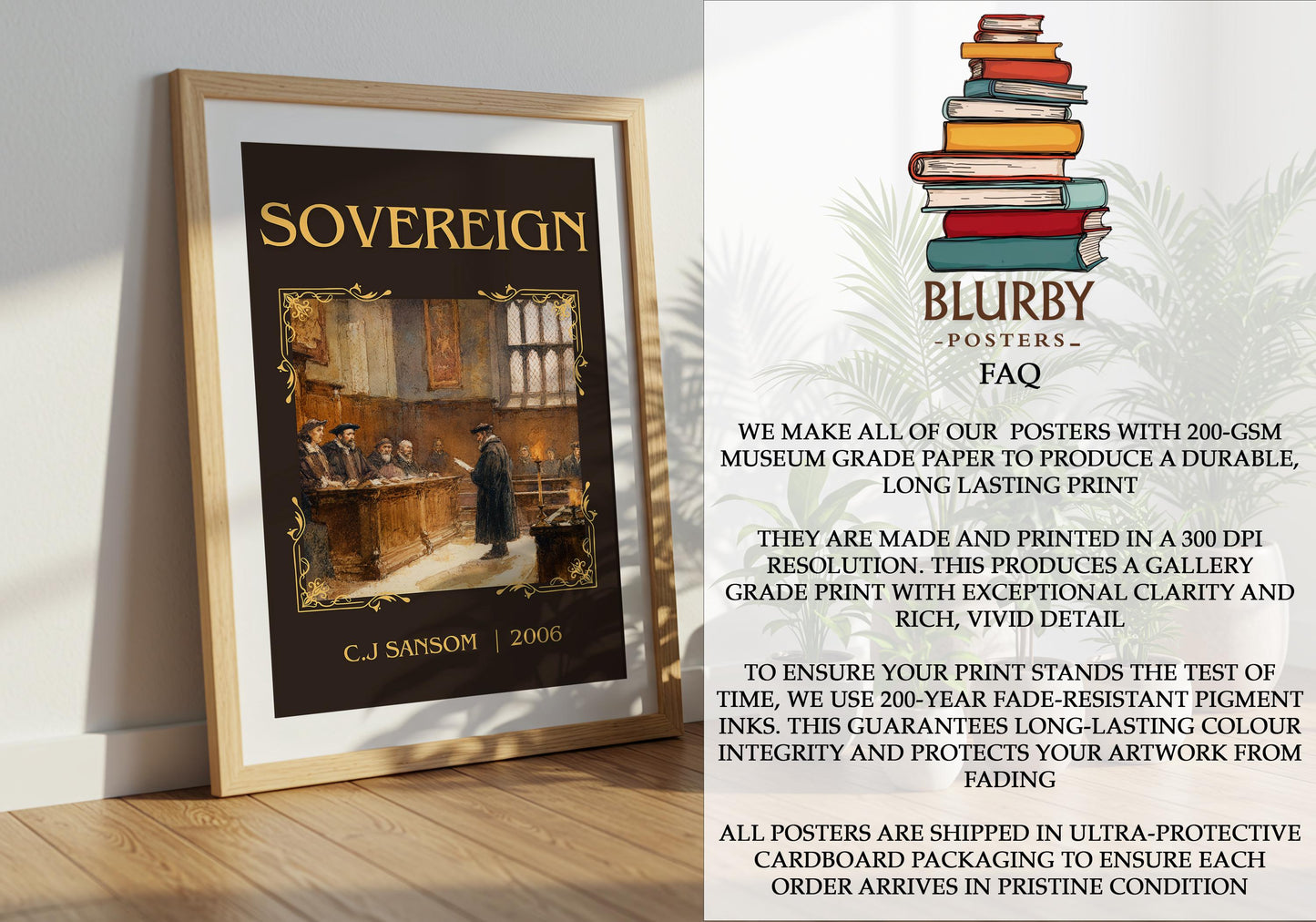 Sovereign by C.J. Samson | Descriptive Book Poster | Minimalist