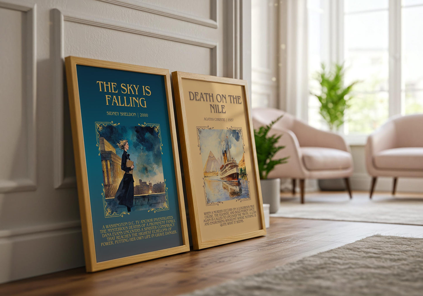 The Sky Is Falling by Sidney Sheldon | Descriptive Book Poster | Blurby