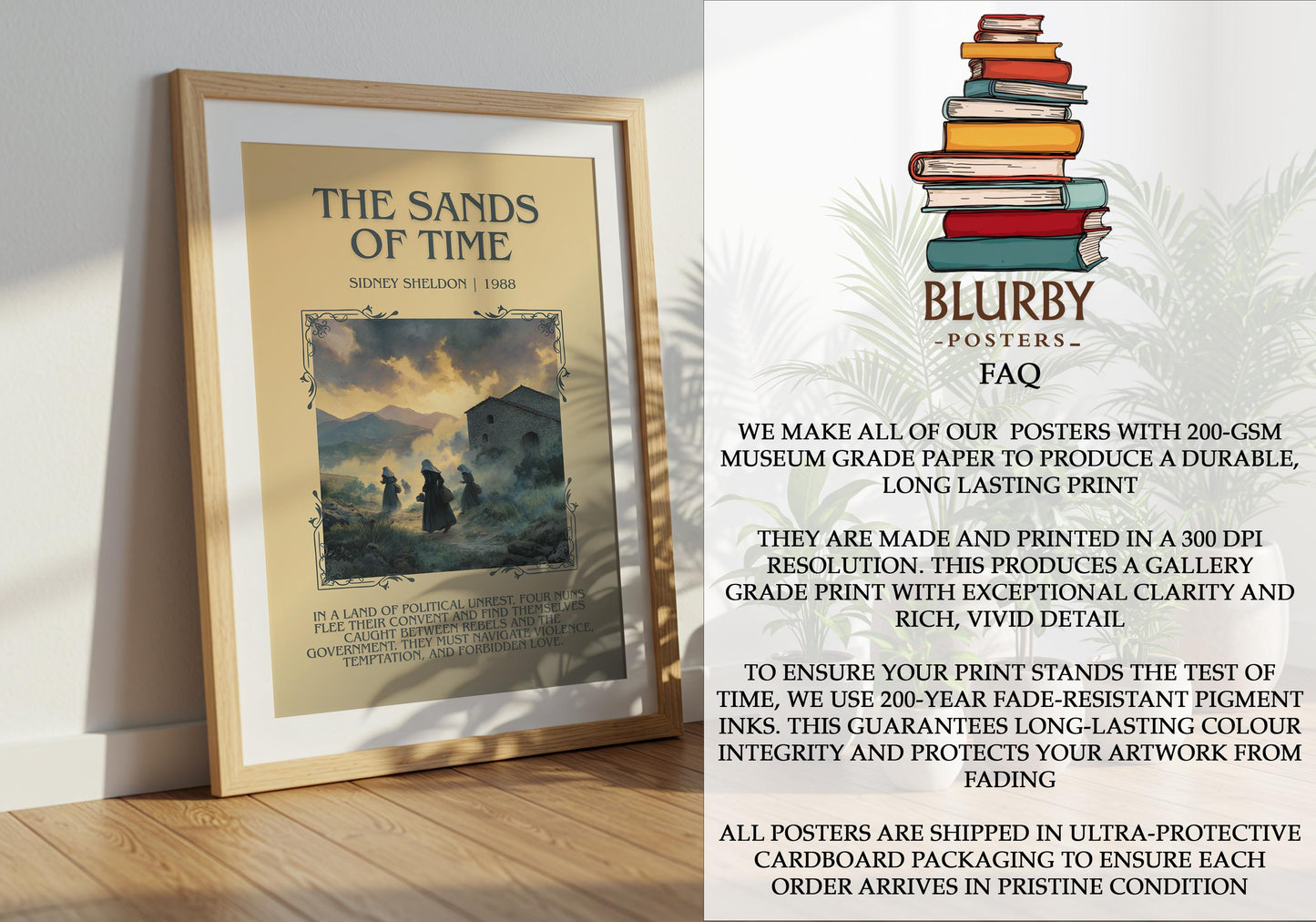 The Sands Of Time by Sidney Sheldon | Descriptive Book Poster | Blurby