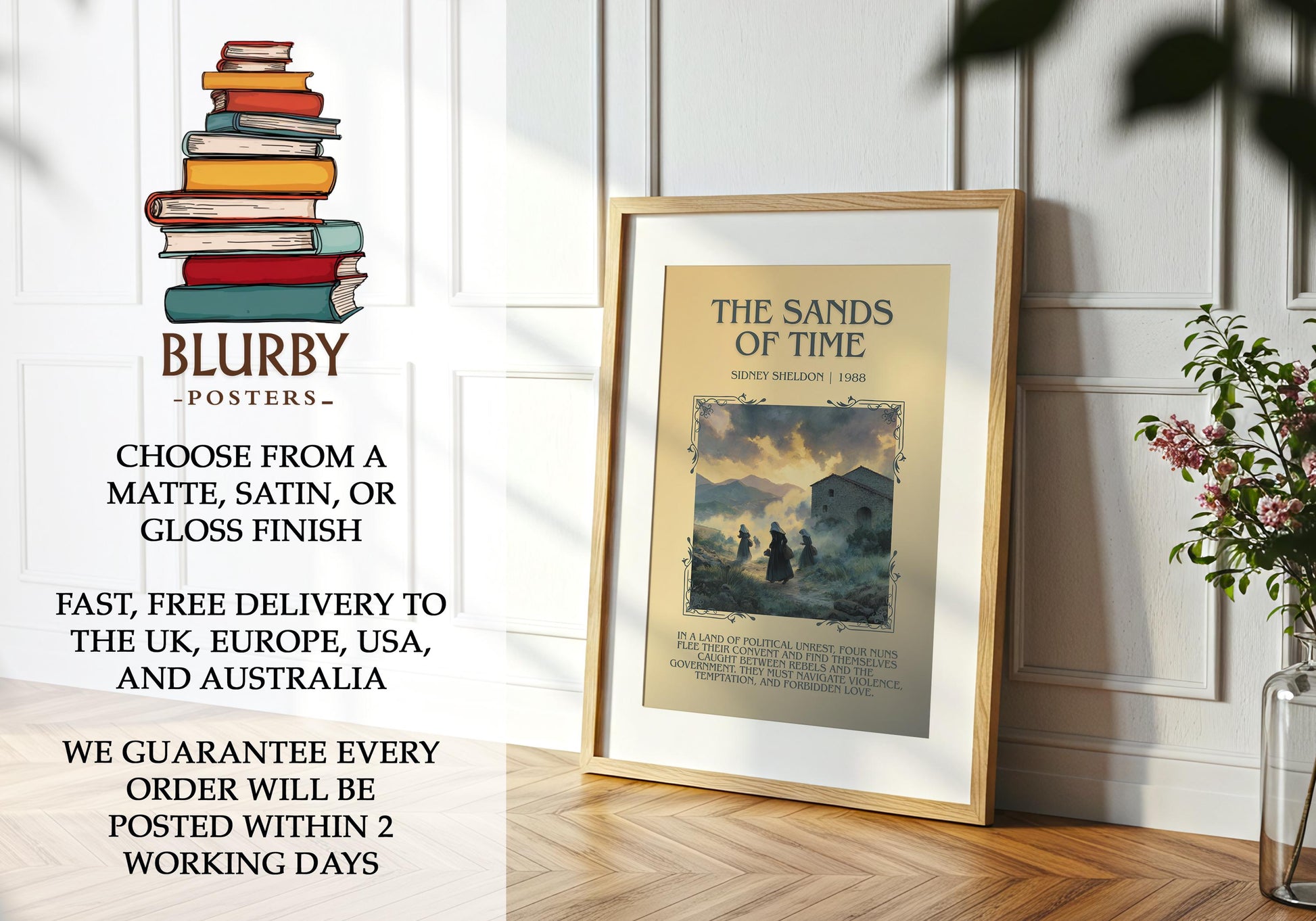 The Sands Of Time by Sidney Sheldon | Descriptive Book Poster | Blurby