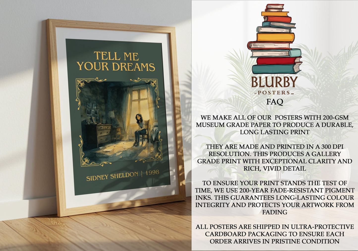 Tell Me Your Dreams by Sidney Sheldon | Descriptive Book Poster | Minimalist