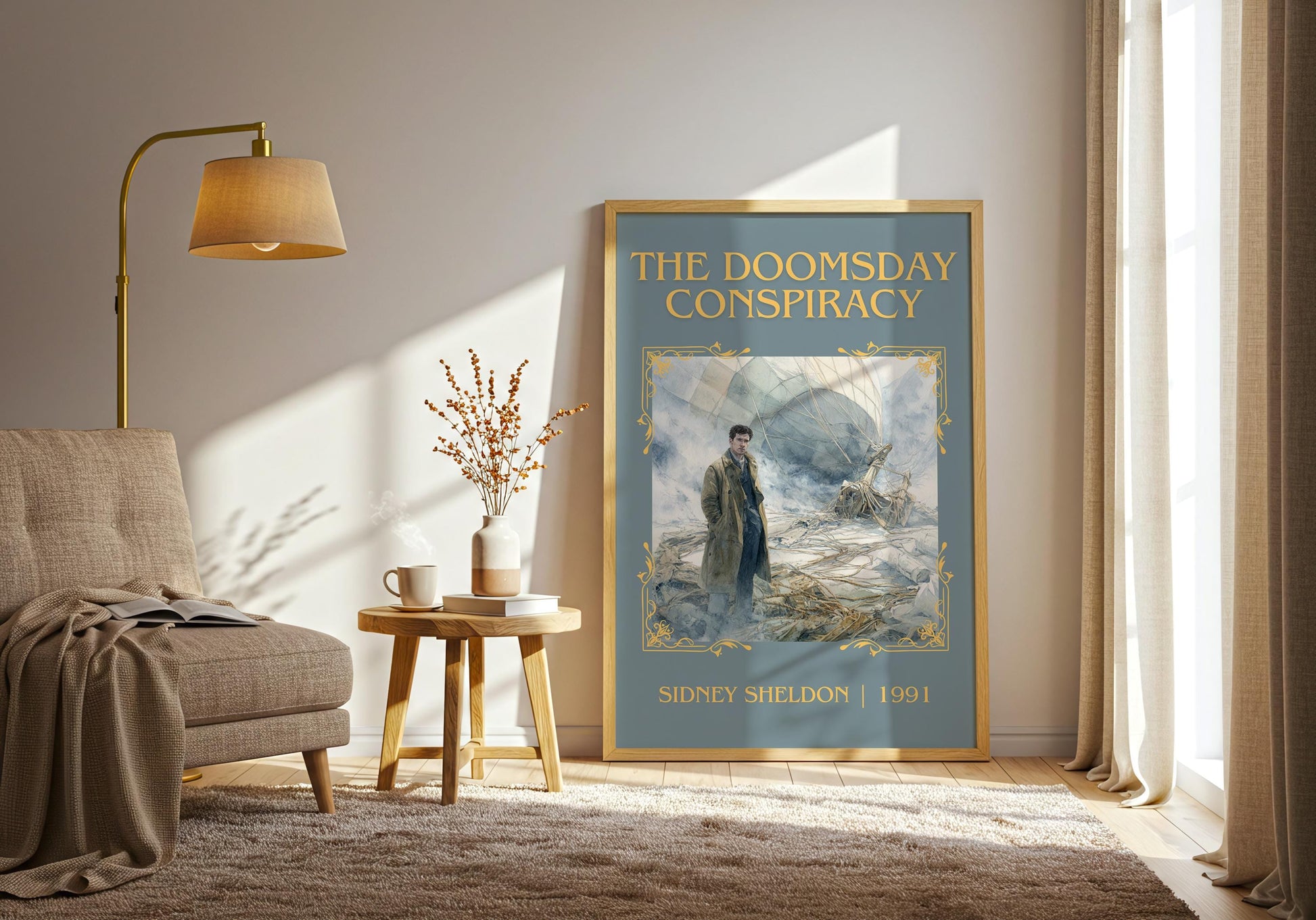 The Doomsday Conspiracy by Sidney Sheldon | Descriptive Book Poster | Minimalist