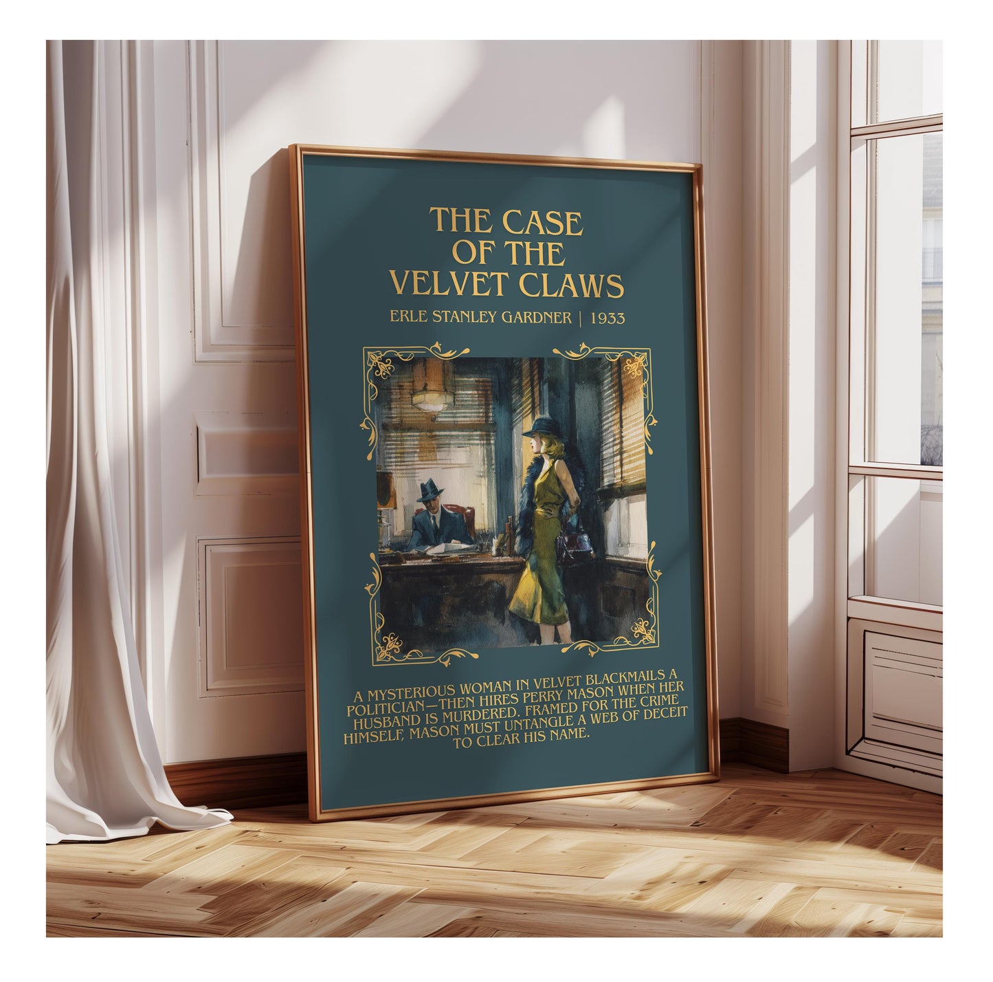 The Case Of The Velvet Claws by Erle Stanley Gardner | Descriptive Book Poster | Blurby