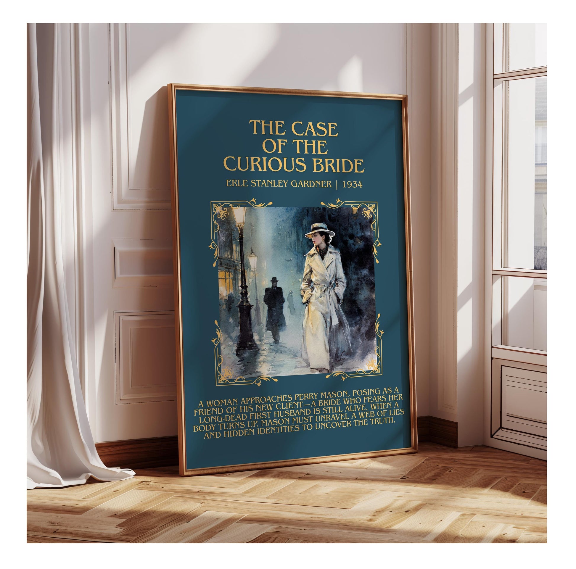 The Case Of The Curious Bride by Erle Stanley Gardner | Descriptive Book Poster | Blurby
