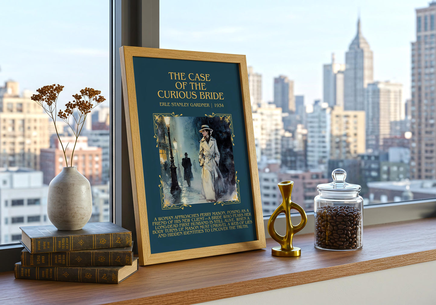The Case Of The Curious Bride by Erle Stanley Gardner | Descriptive Book Poster | Blurby