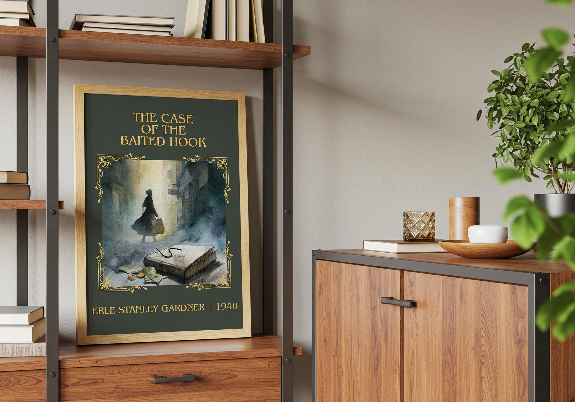 The Case Of The Baited Hook by Erle Stanley Gardner | Descriptive Book Poster | Minimalist