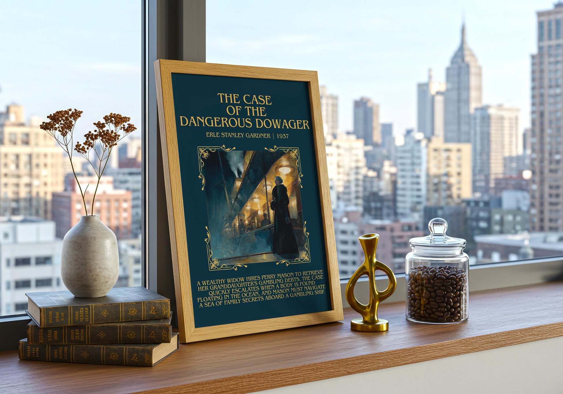The Case Of The Dangerous Dowager by Erle Stanley Gardner | Descriptive Book Poster | Blurby