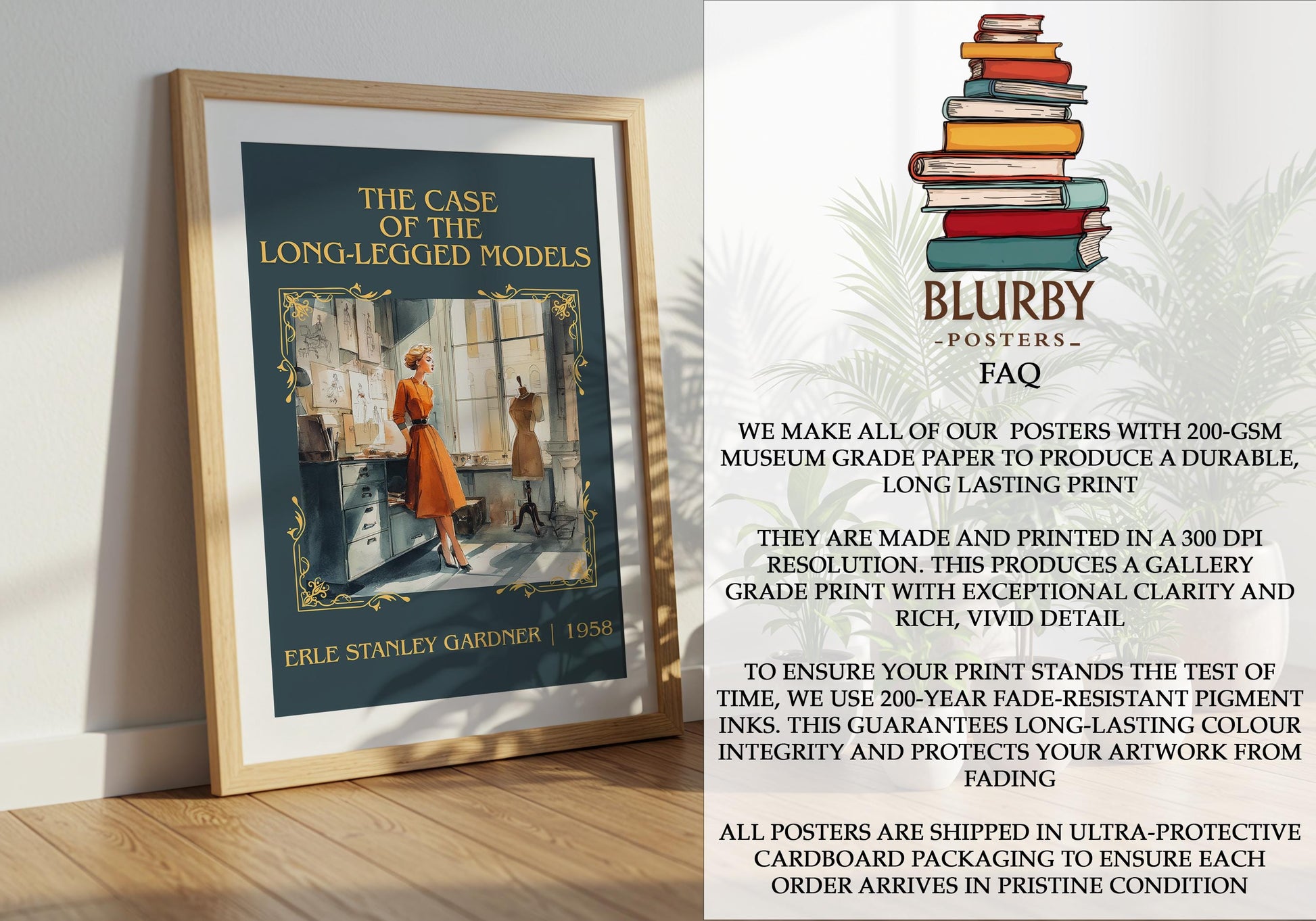 The Case Of The Long-legged Model by Erle Stanley Gardner | Descriptive Book Poster | Minimalist