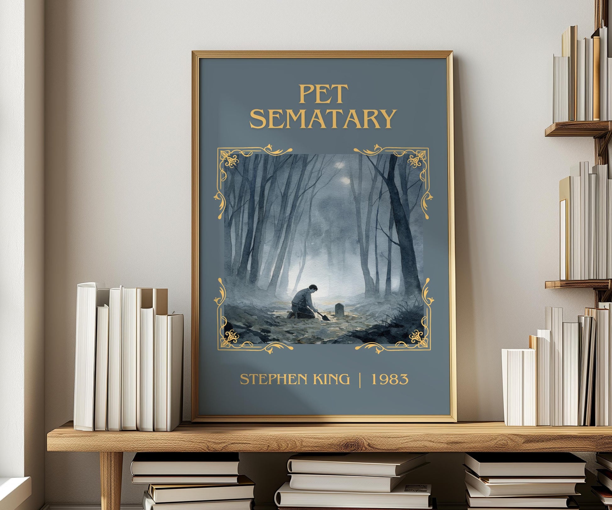 Pet Sematary by Stephen King | Descriptive Book Poster | Minimalist