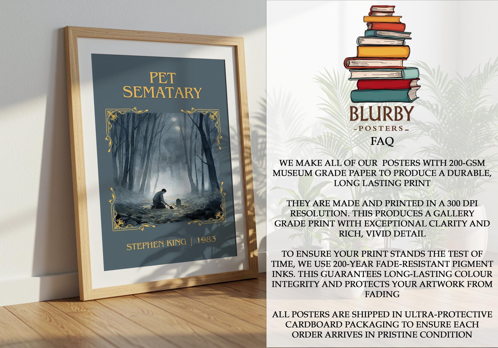 Pet Sematary by Stephen King | Descriptive Book Poster | Minimalist