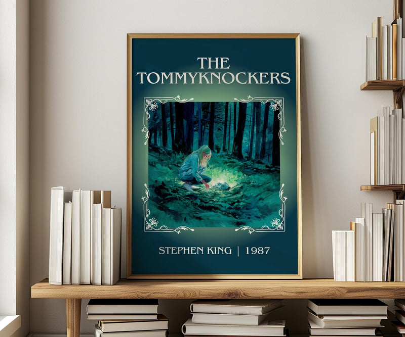 The Tommyknockers classic book art print in frame leaning in hallway – horror wall art