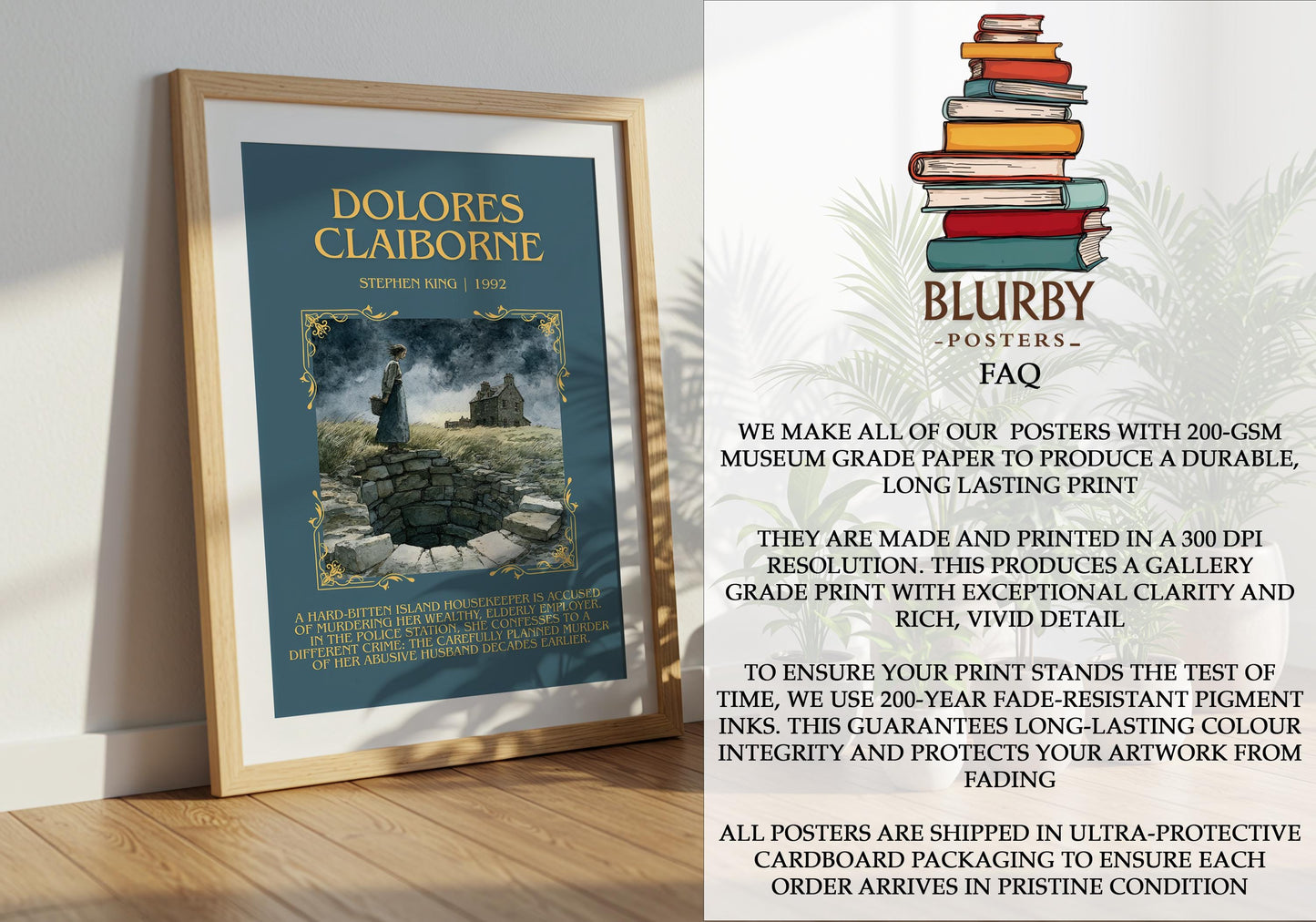 Dolores Claiborne by Stephen King | Descriptive Book Poster | Blurby