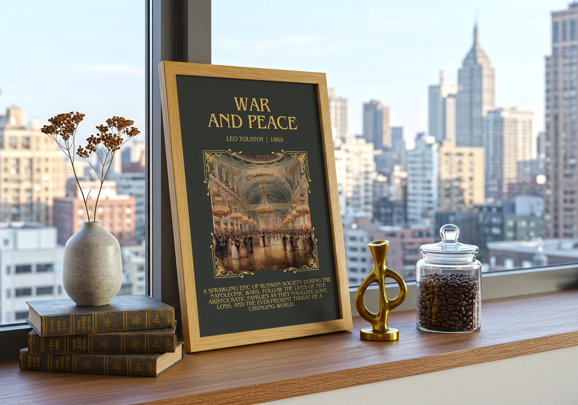 War And Peace by Leo Tolstoy | Descriptive Book Poster | Blurby