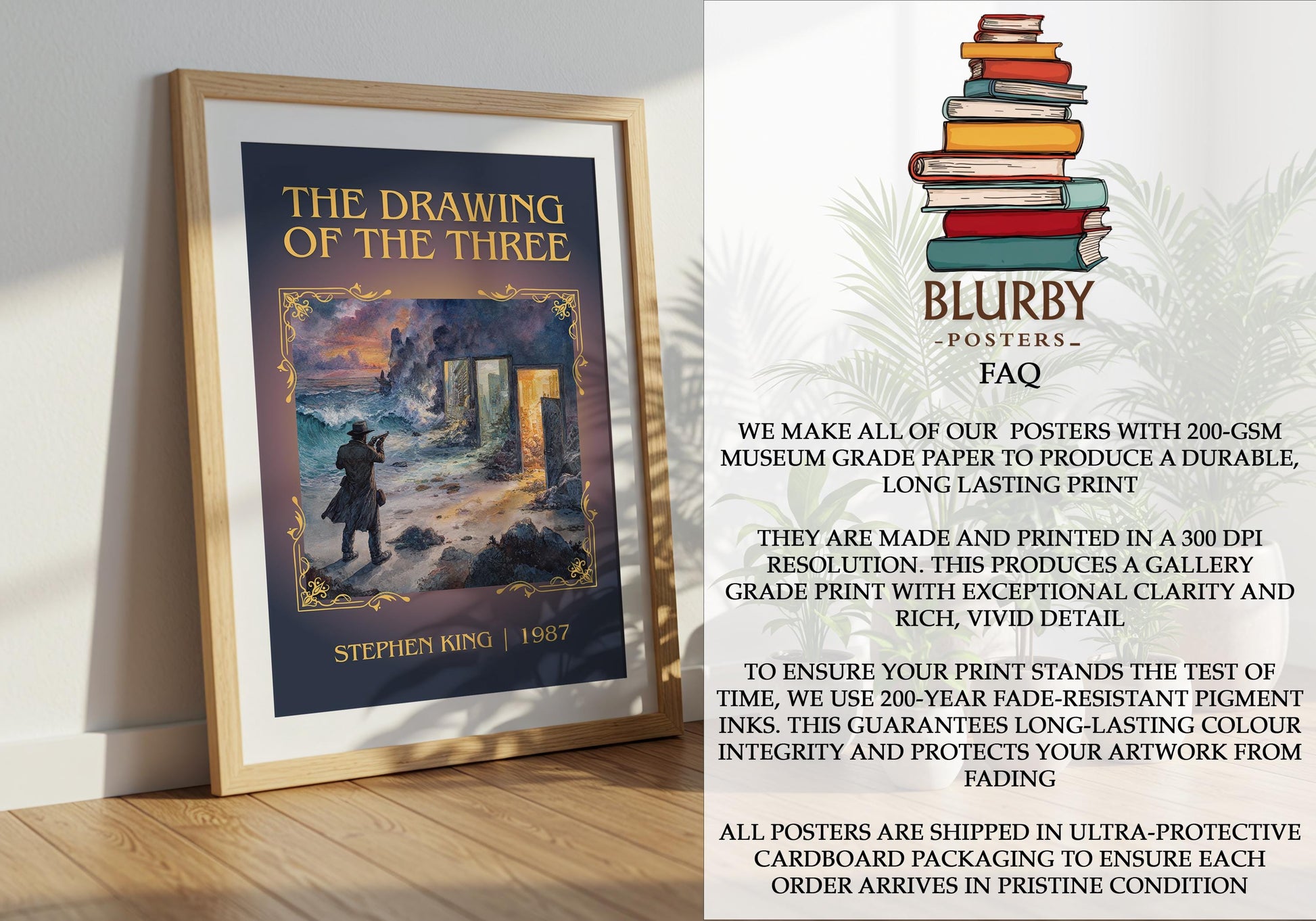 The Drawing Of The Three by Stephen King | Descriptive Book Poster | Minimalist