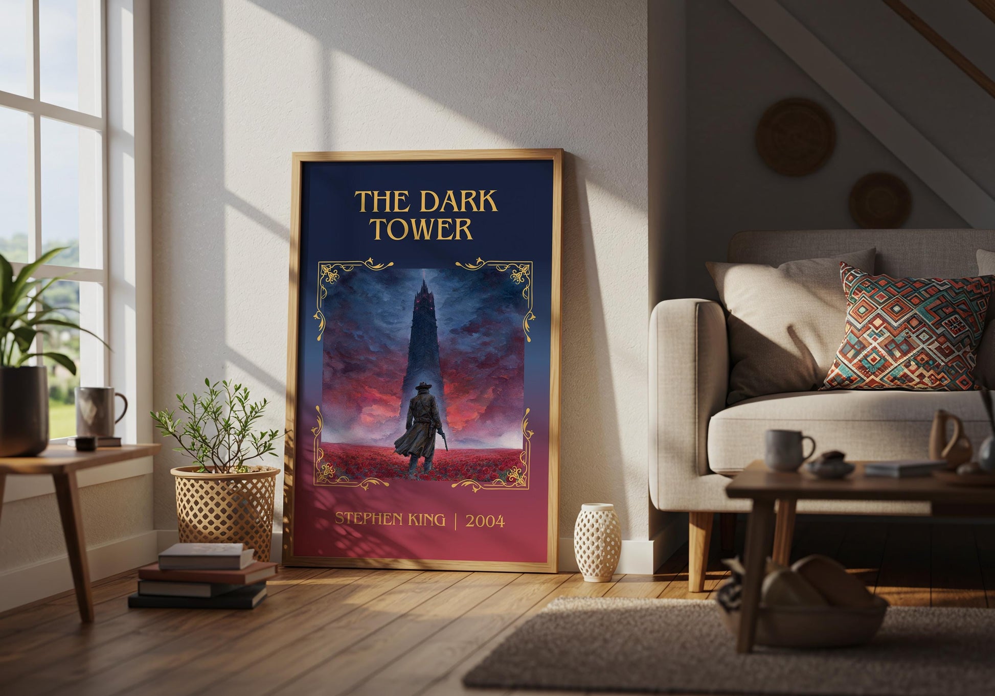 The Dark Tower by Stephen King | Descriptive Book Poster | Minimalist