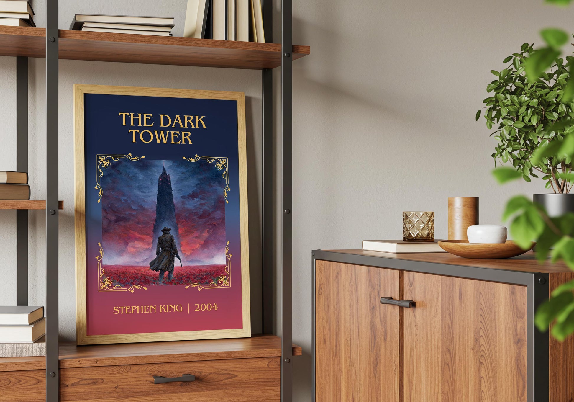 The Dark Tower by Stephen King | Descriptive Book Poster | Minimalist