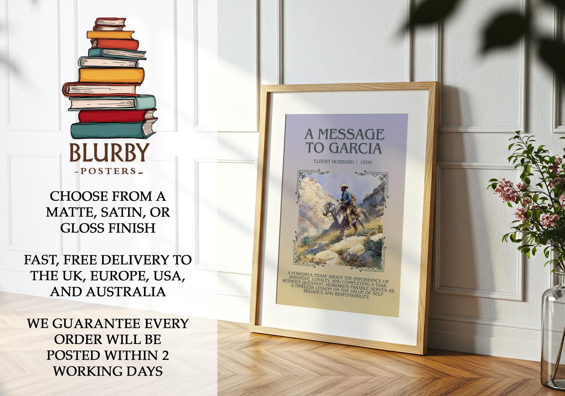 A Message To Garcia by Elbert Hubbard | Descriptive Book Poster | Blurby