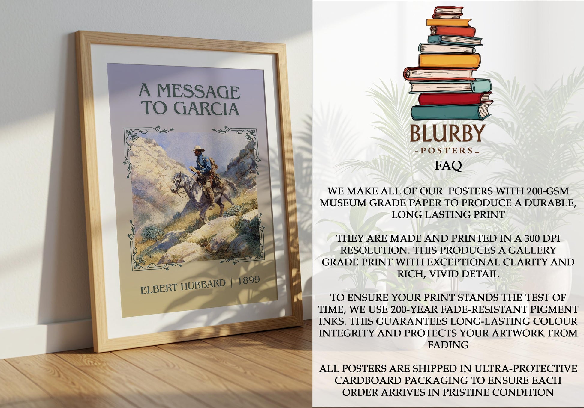 A Message To Garcia by Elbert Hubbard | Descriptive Book Poster | Minimalist