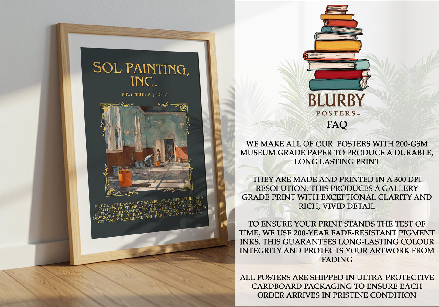 Sol Painting, Inc. by Meg Medina | Descriptive Book Poster | Blurby