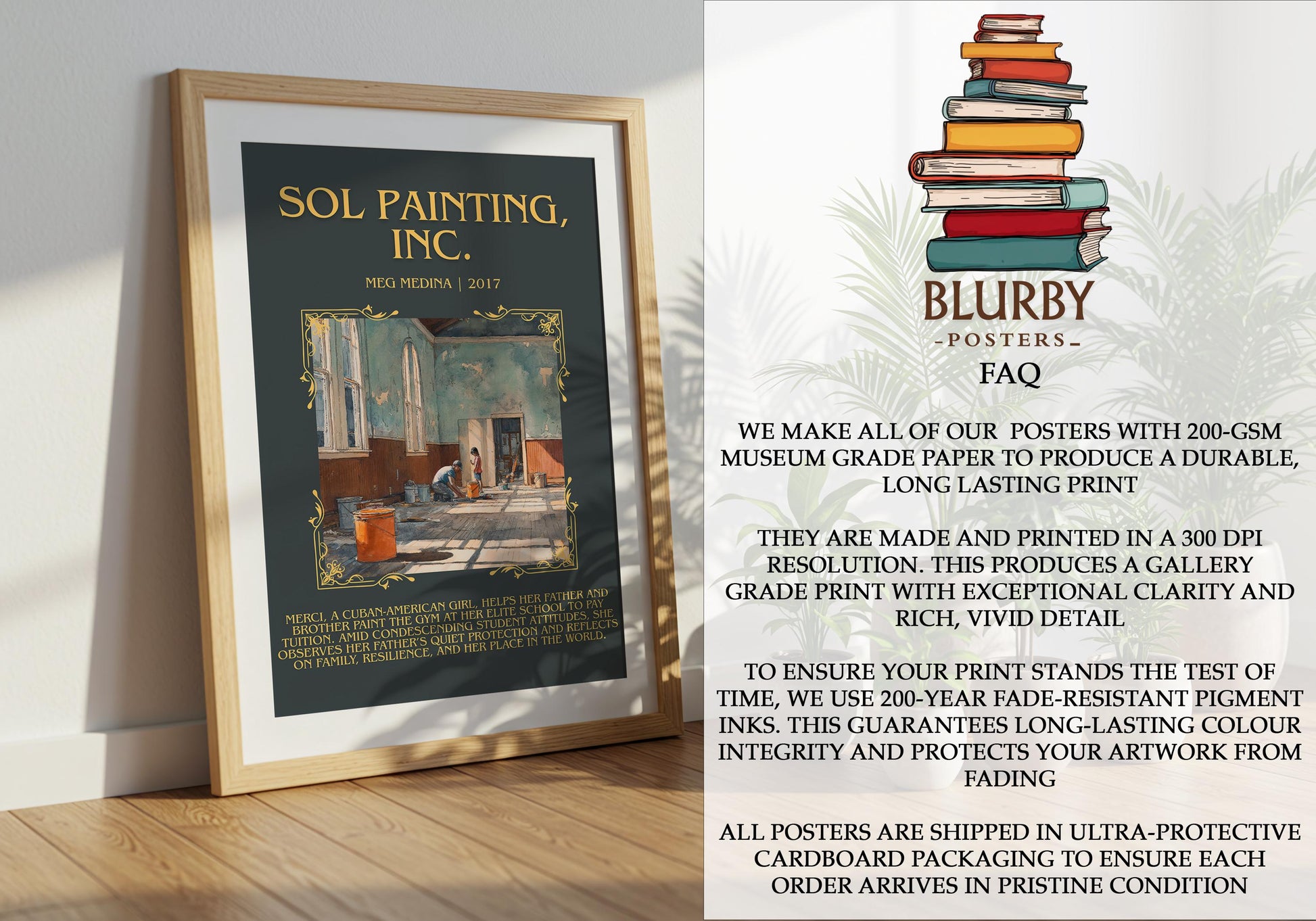 Sol Painting, Inc. by Meg Medina | Descriptive Book Poster | Blurby