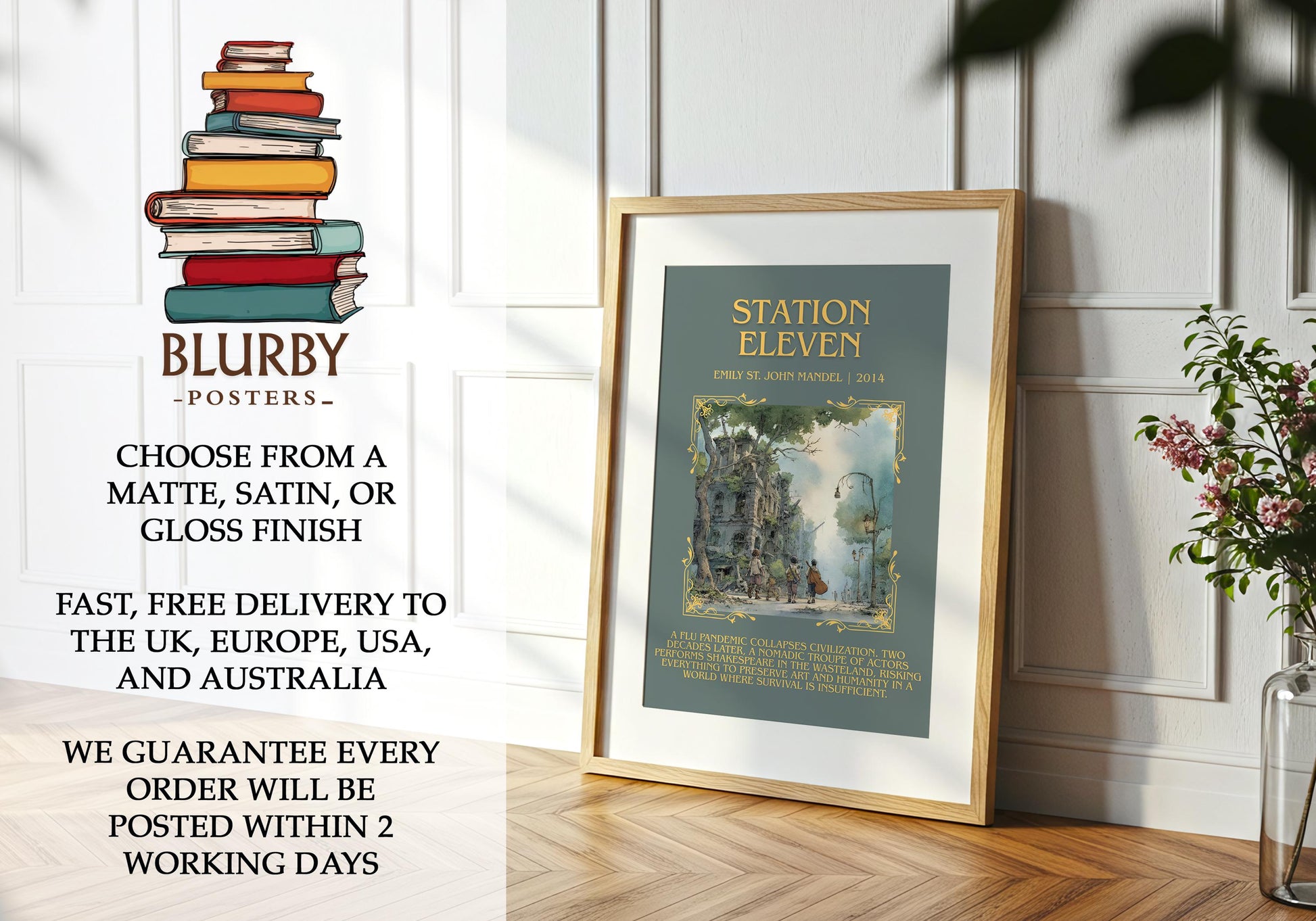Station Eleven by Emily St. John Mandel | Descriptive Book Poster | Blurby