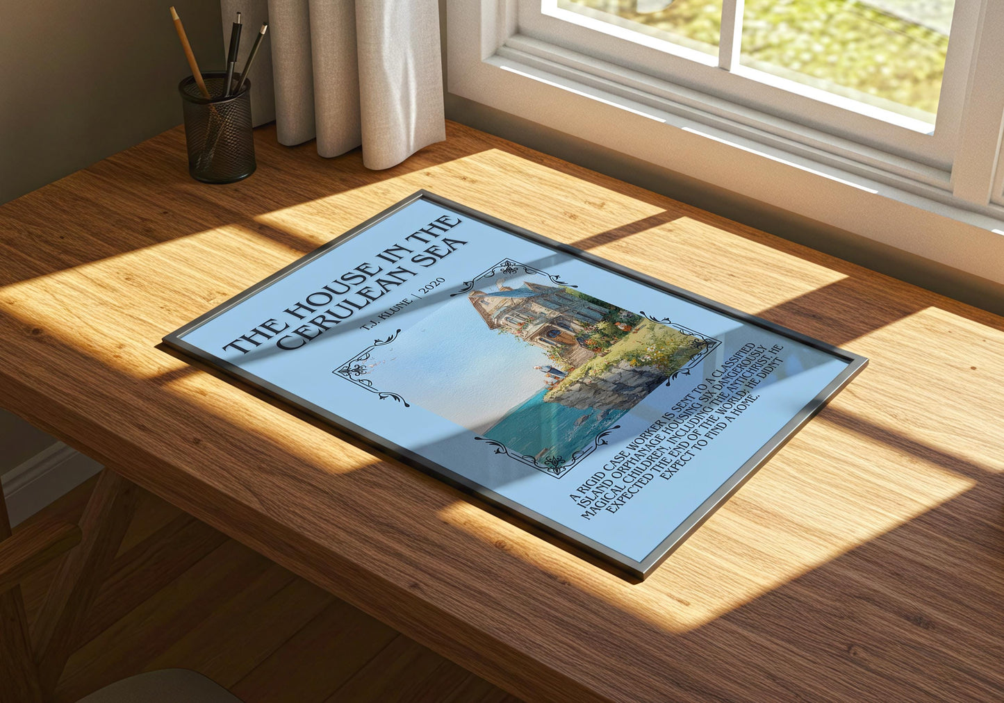 The House In The Cerulean Sea by T.J. Klune | Descriptive Book Poster | Blurby
