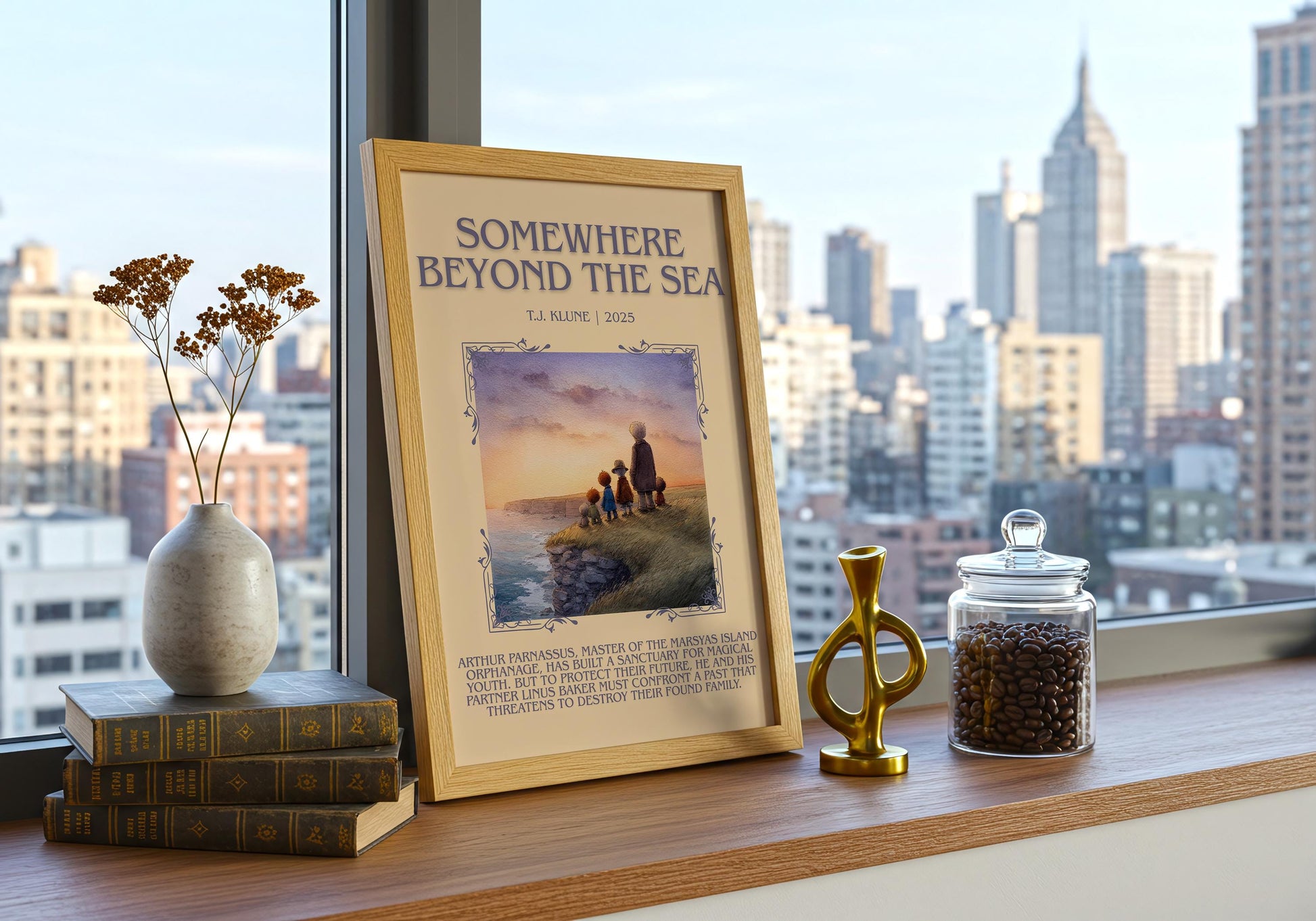 Somewhere Beyond The Sea by T.J. Klune | Descriptive Book Poster | Blurby