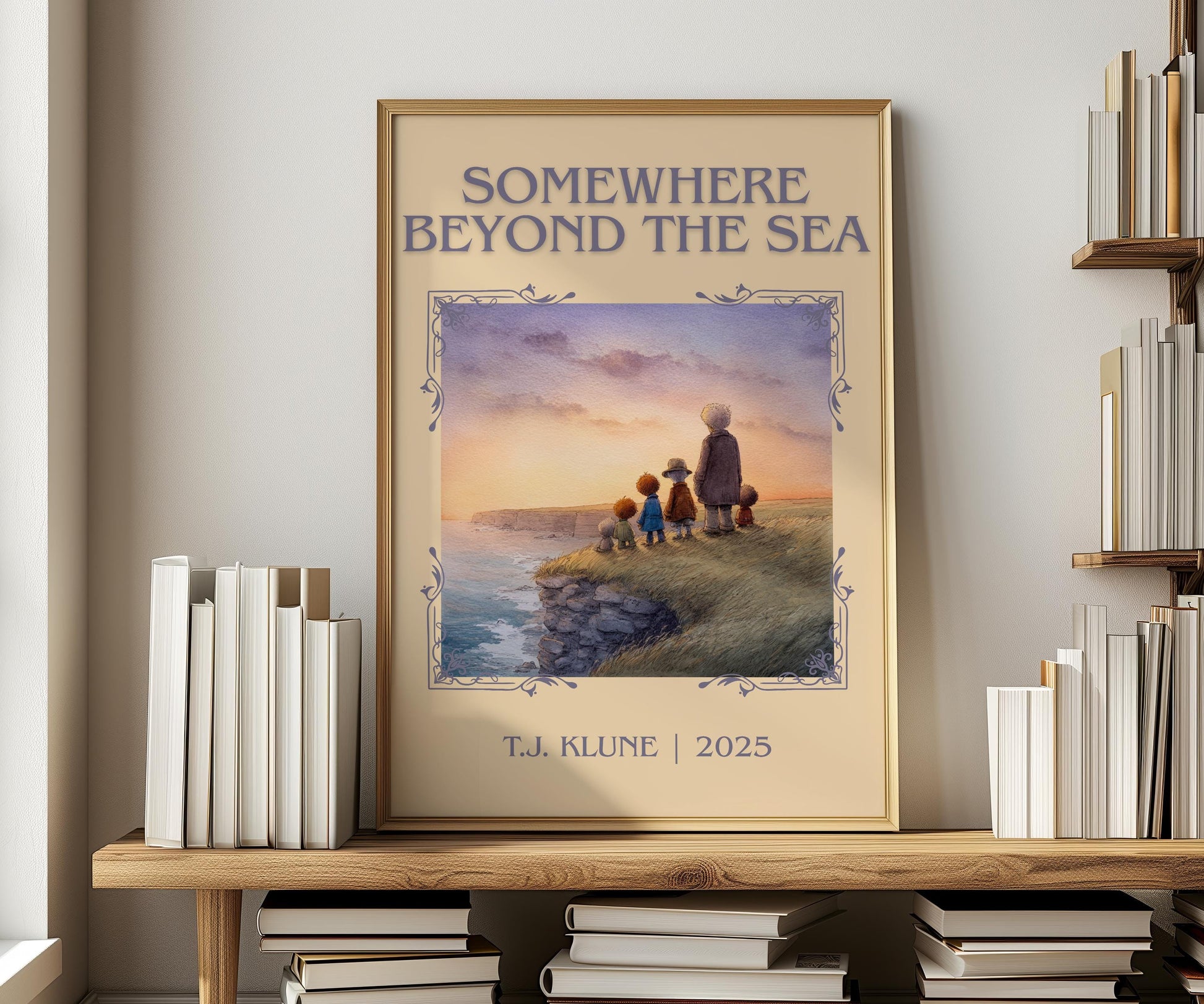 Somewhere Beyond The Sea by T.J. Klune | Descriptive Book Poster | Minimalist