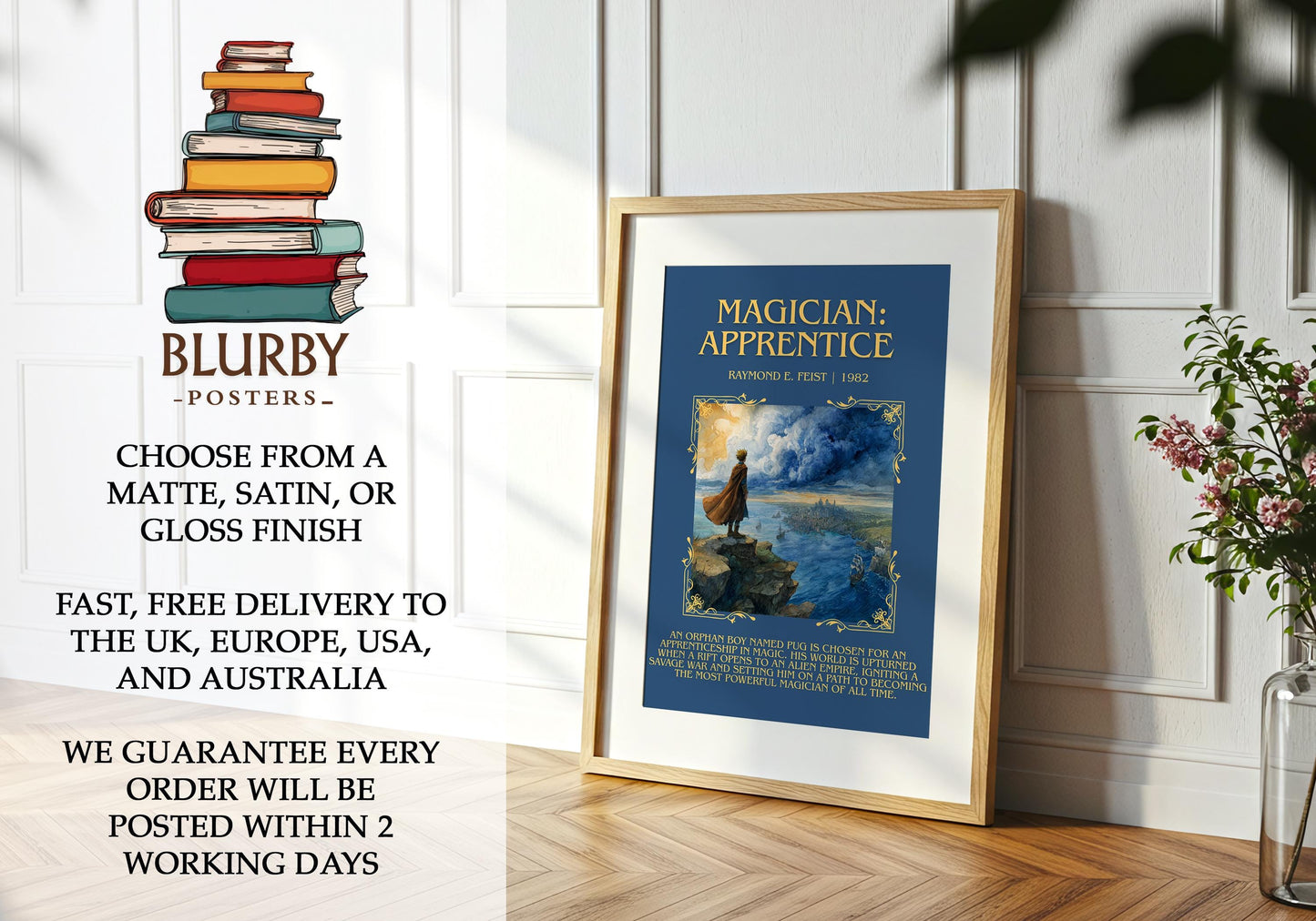 Magician: Apprentice by Raymond E.Feist | Descriptive Book Poster | Blurby