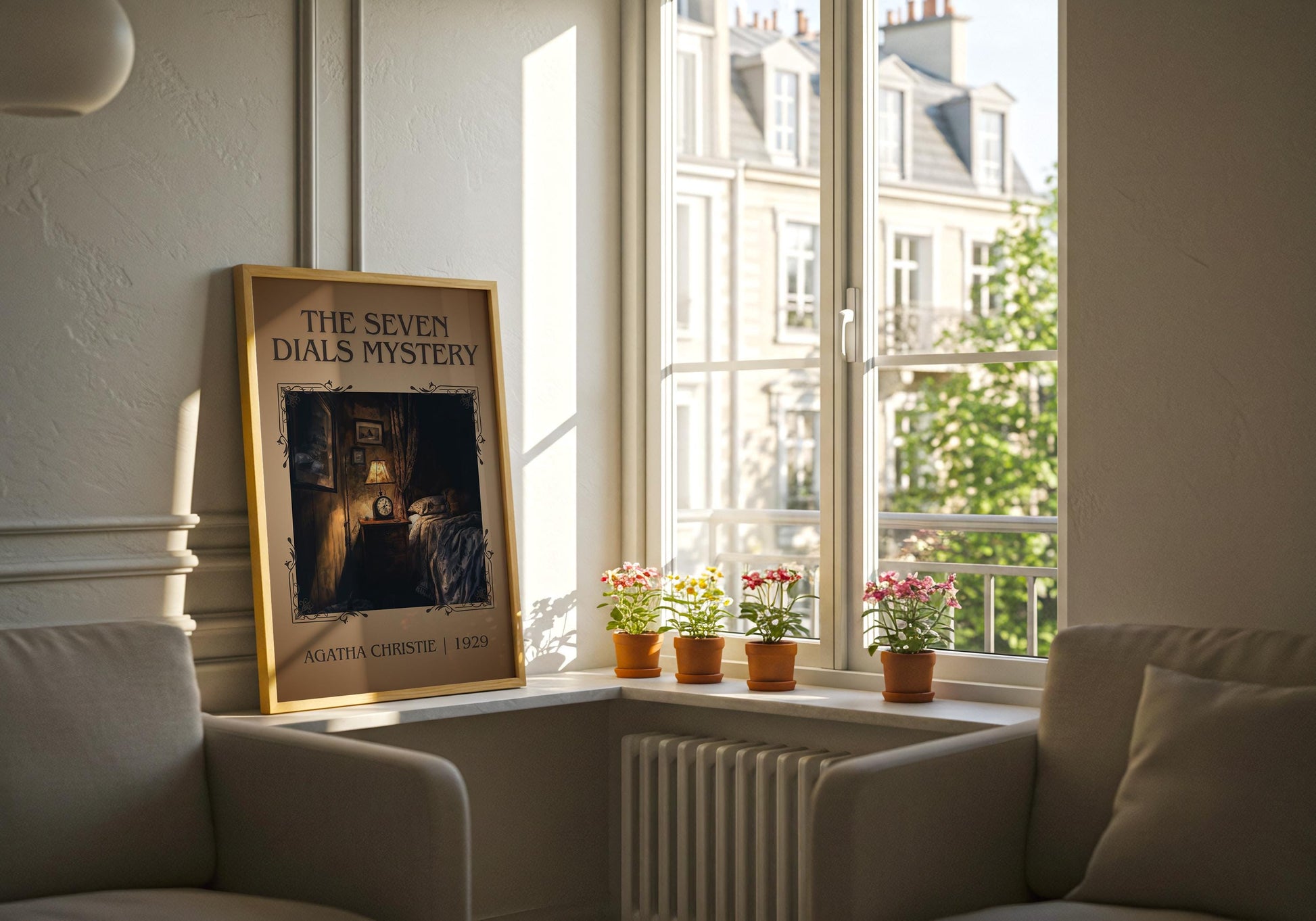 The Seven Dials Mystery by Agatha Christie | Descriptive Book Poster | Minimalist