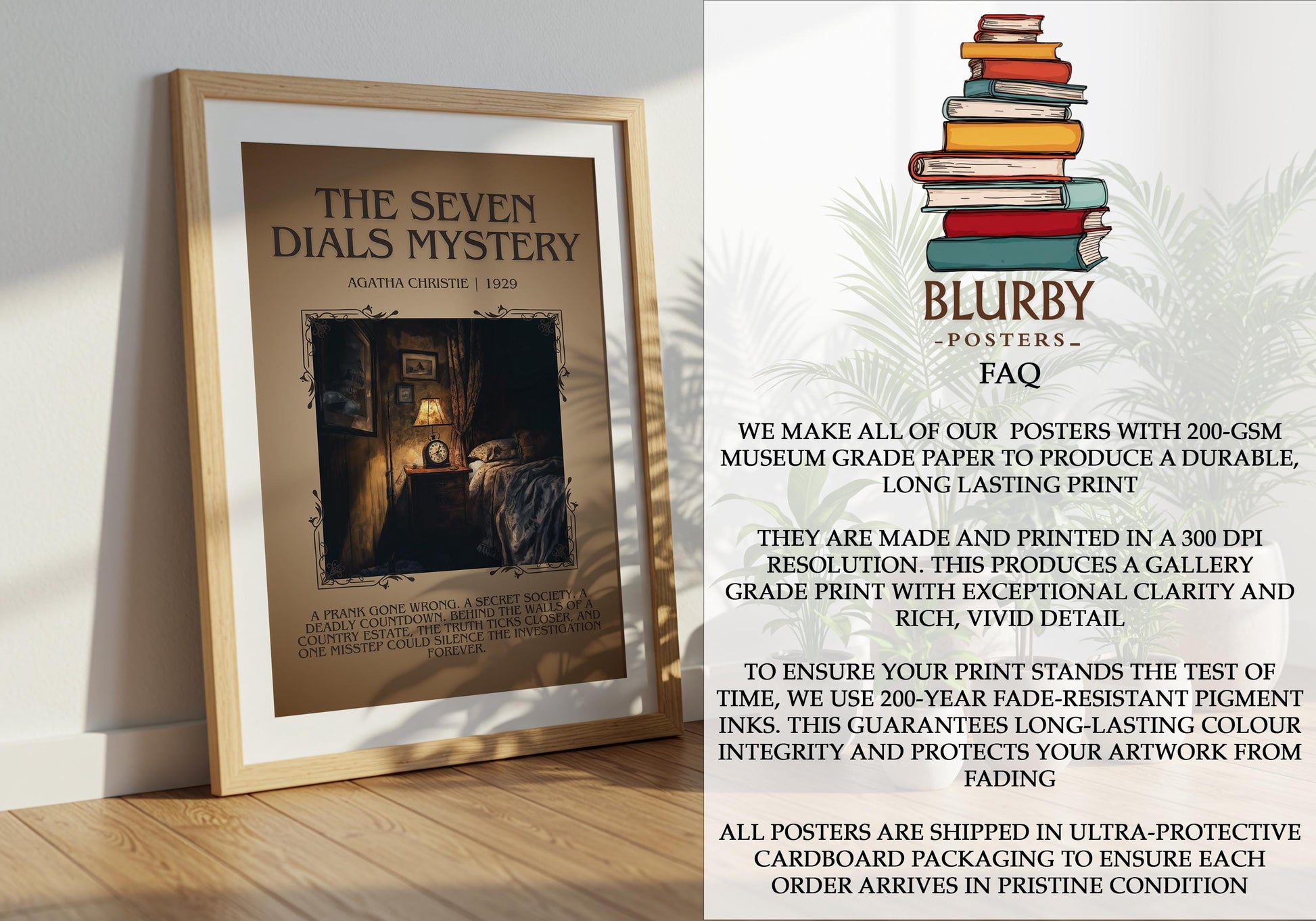 The Seven Dials Mystery by Agatha Christie | Descriptive Book Poster | Blurby