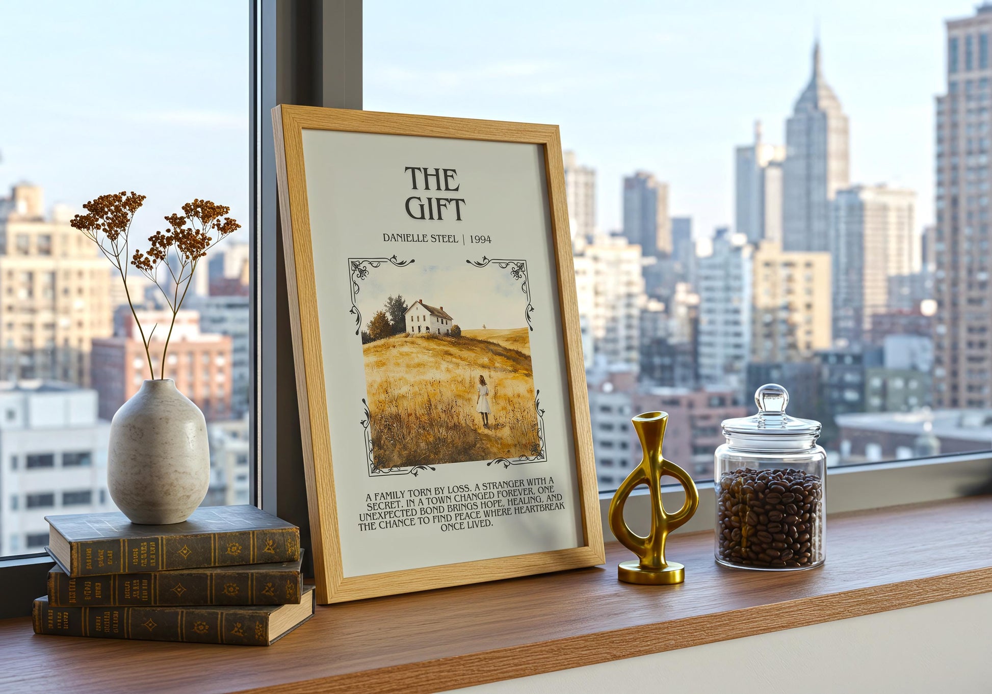 The Gift by Danielle Steel | Descriptive Book Poster | Modern