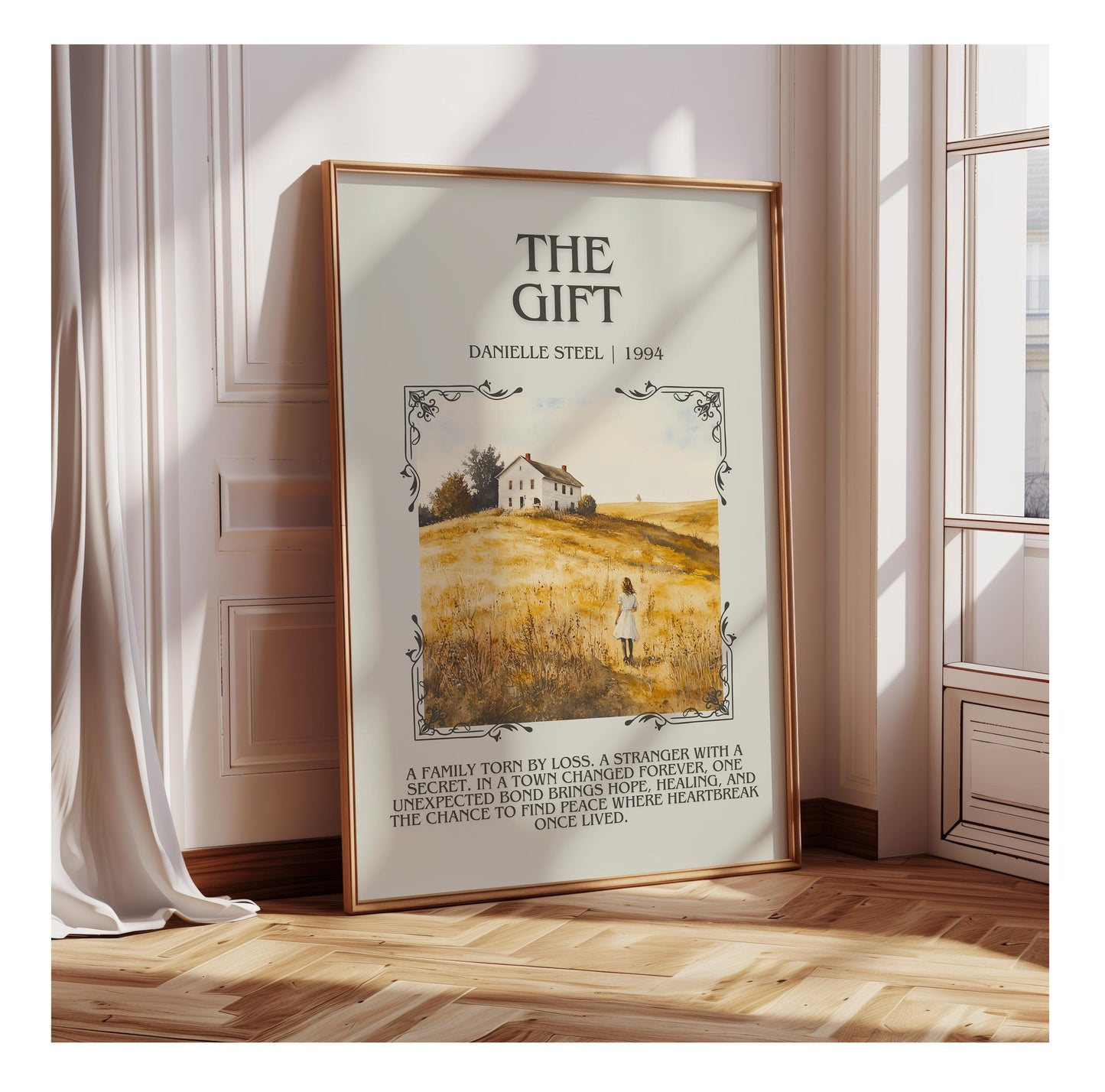 The Gift by Danielle Steel | Descriptive Book Poster | Modern