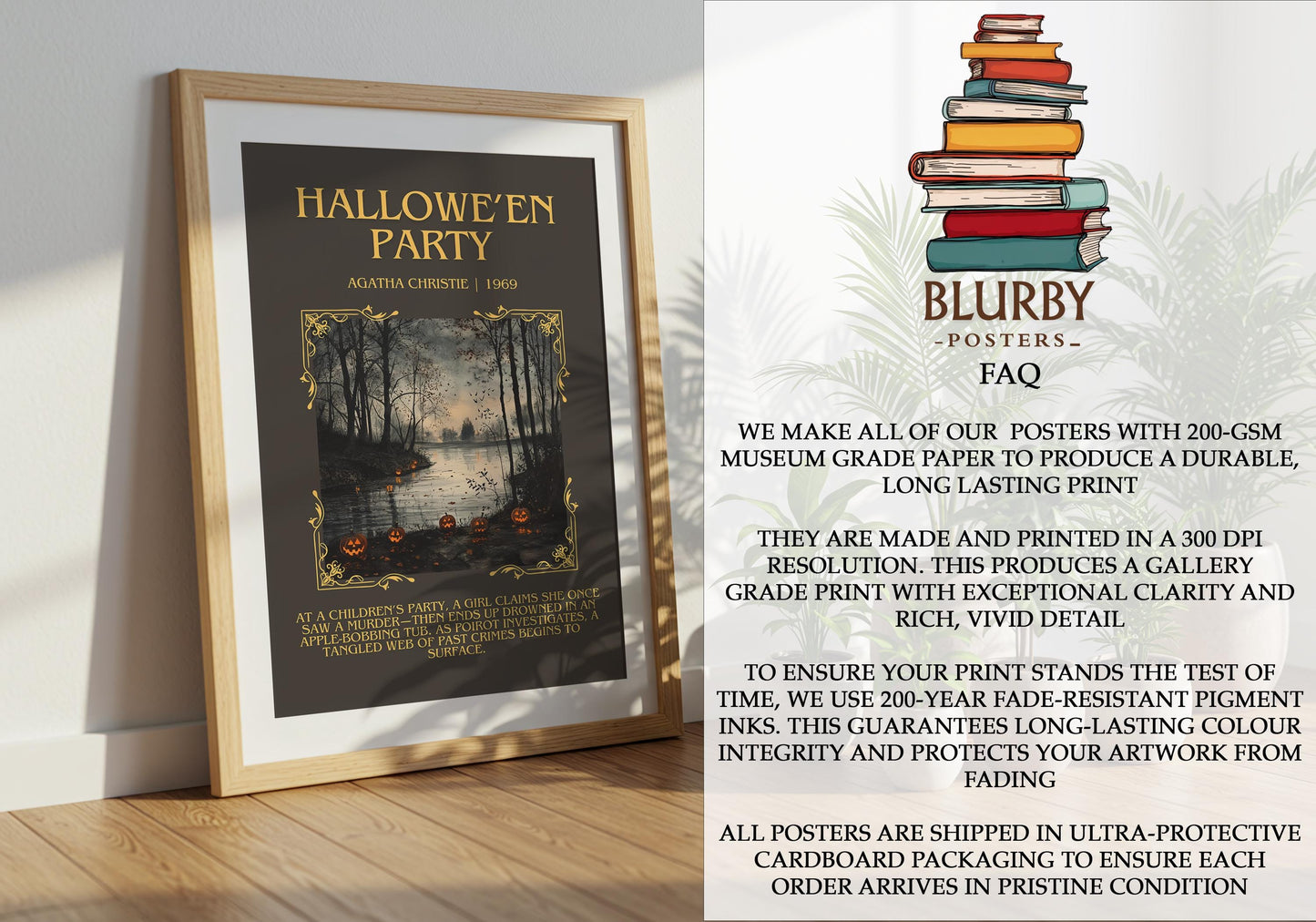 Hallowe'en Party by Agatha Christie | Descriptive Book Poster | Blurby