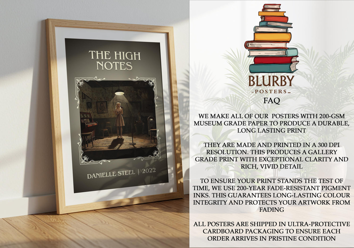 The High Notes by Danielle Steel | Descriptive Book Poster | Minimalist