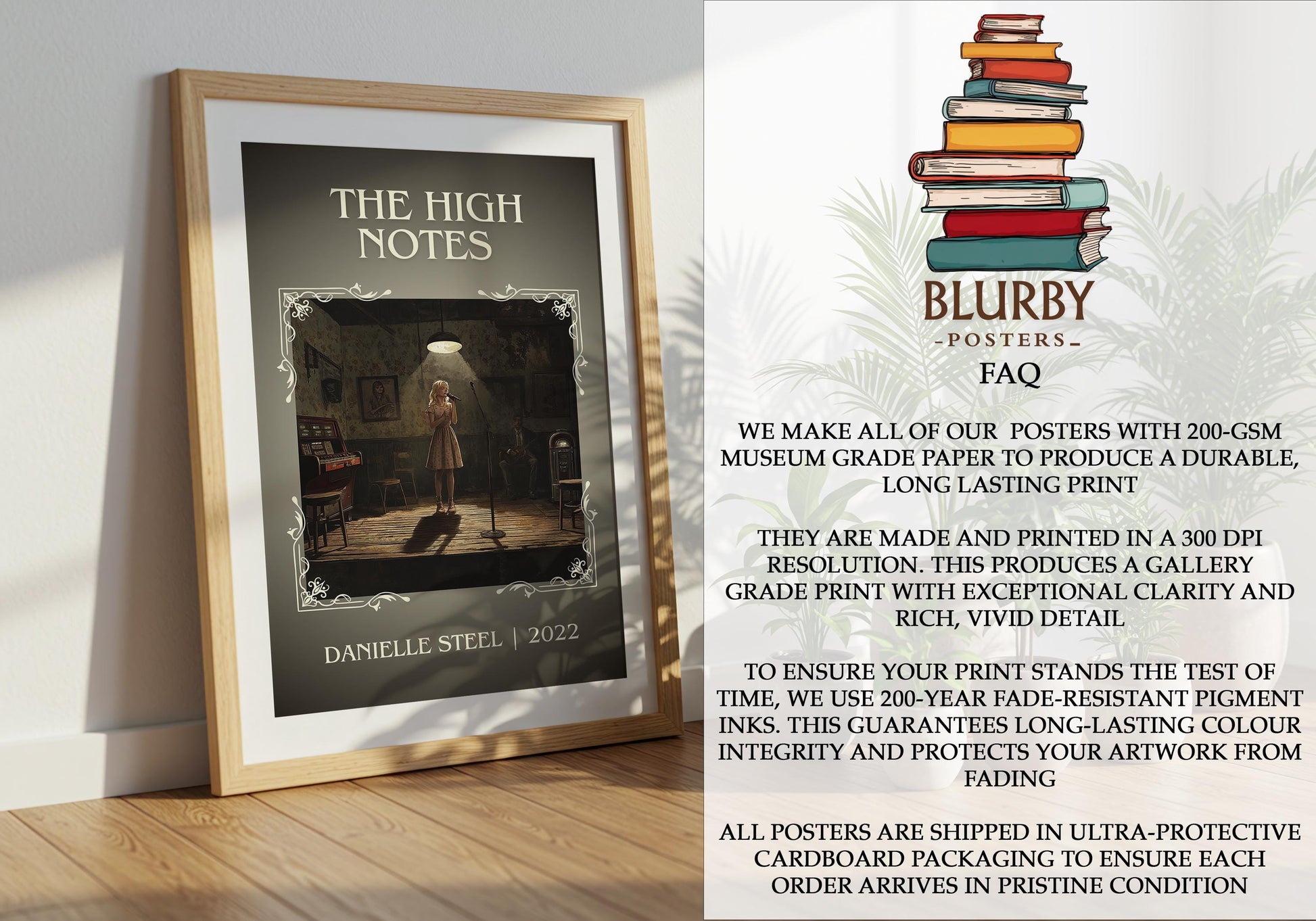 The High Notes by Danielle Steel | Descriptive Book Poster | Minimalist