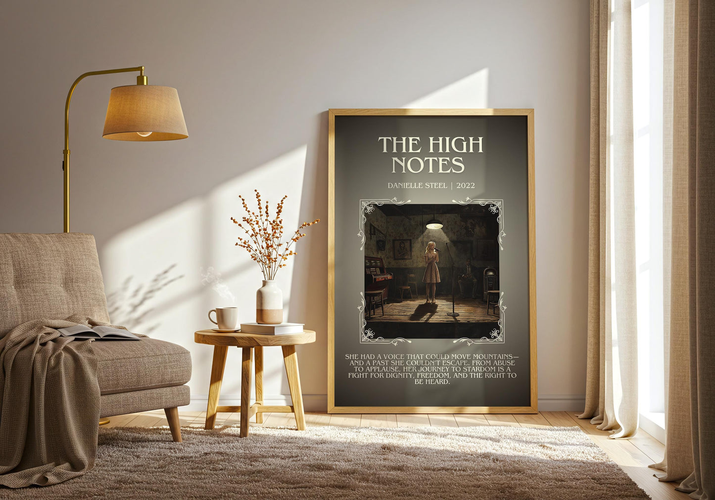 The High Notes by Danielle Steel | Descriptive Book Poster | Modern