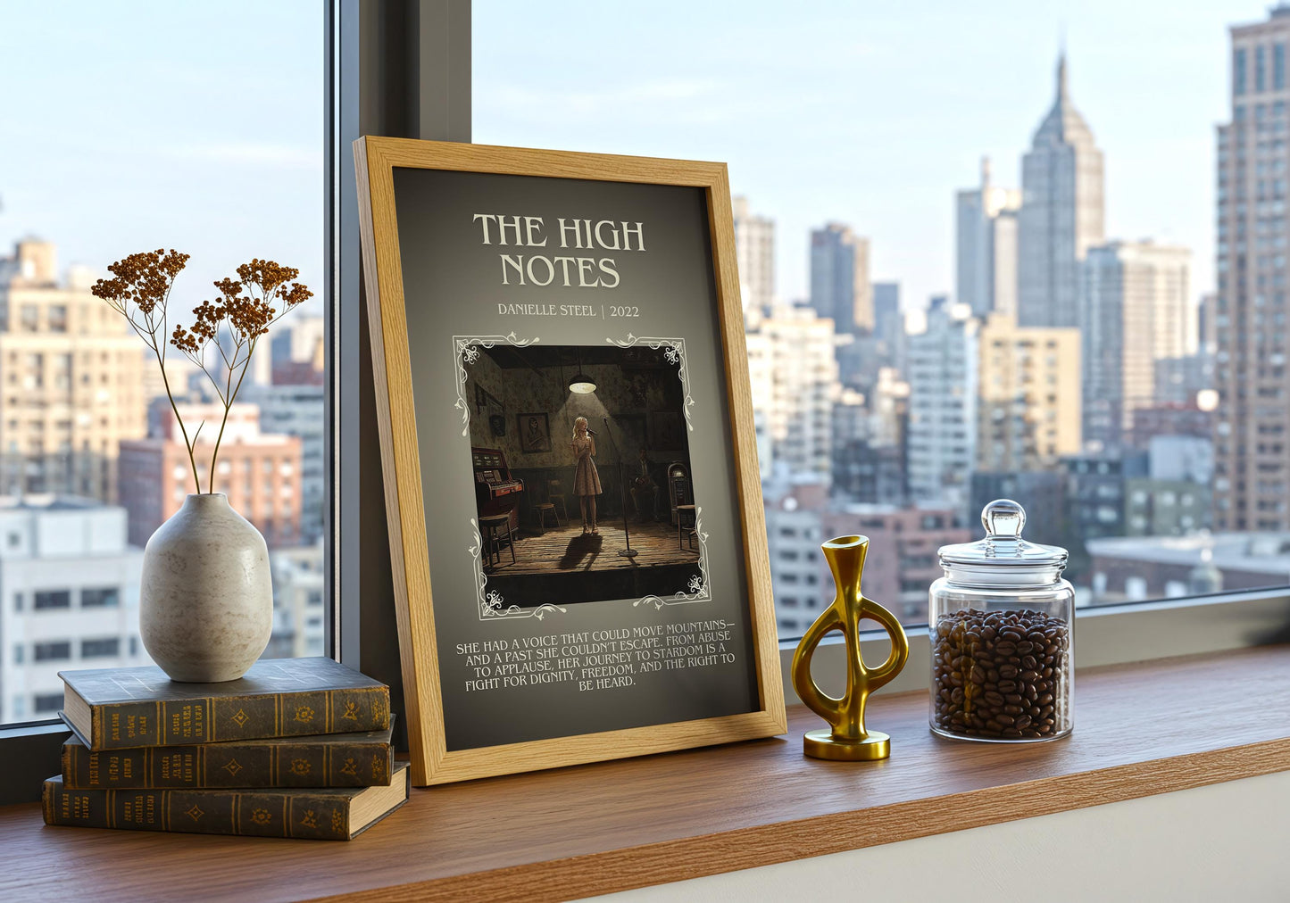 The High Notes by Danielle Steel | Descriptive Book Poster | Modern