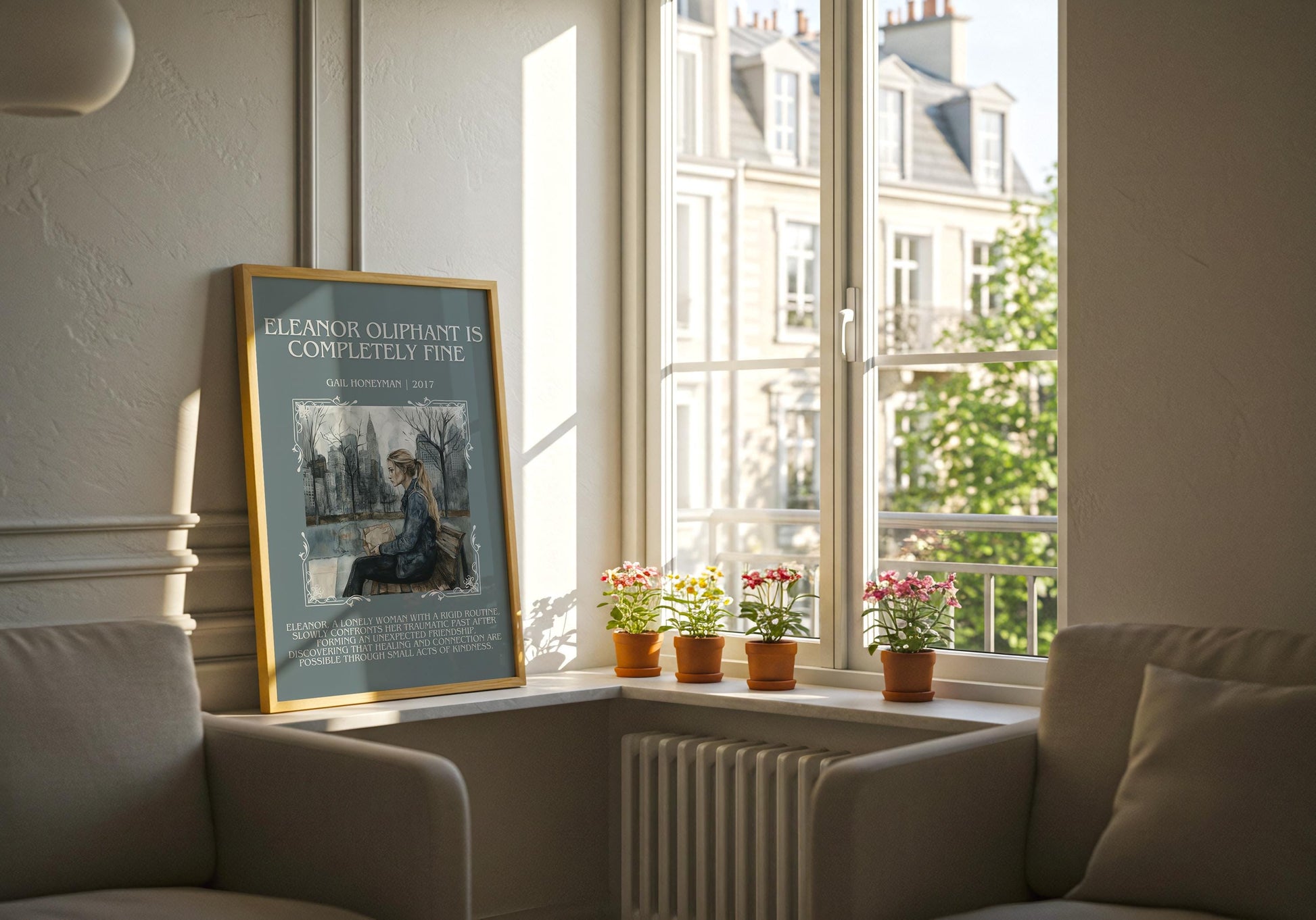 Eleanor Oliphant Is Completely Fine by Gail Honeyman | Descriptive Book Poster | Blurby