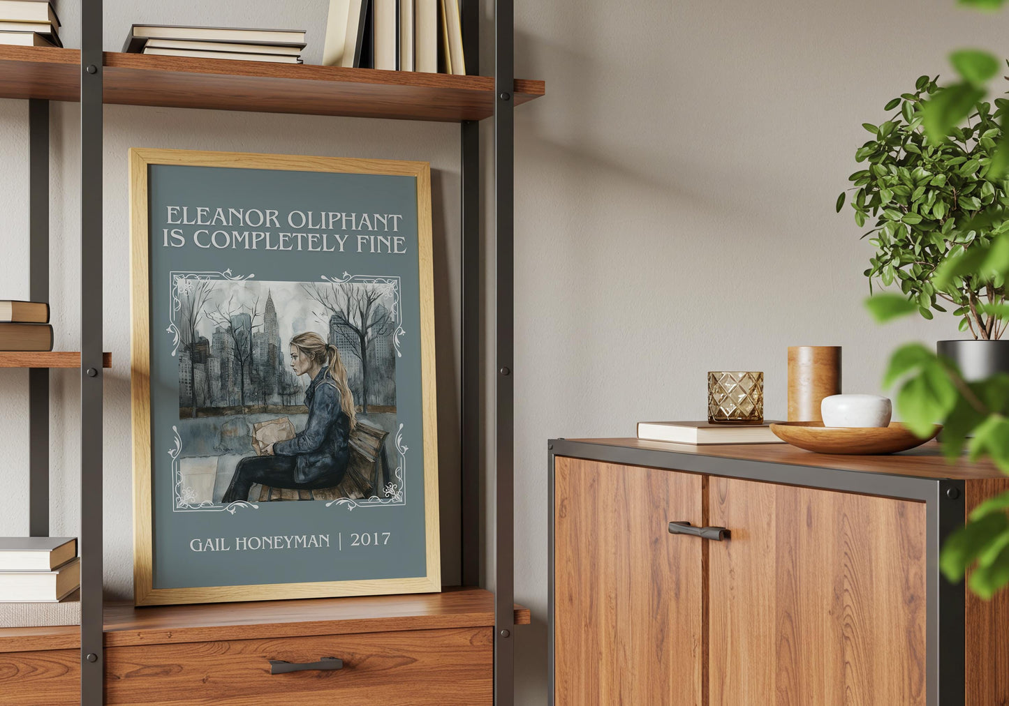 Eleanor Oliphant Is Completely Fine by Gail Honeyman | Descriptive Book Poster | Minimalist