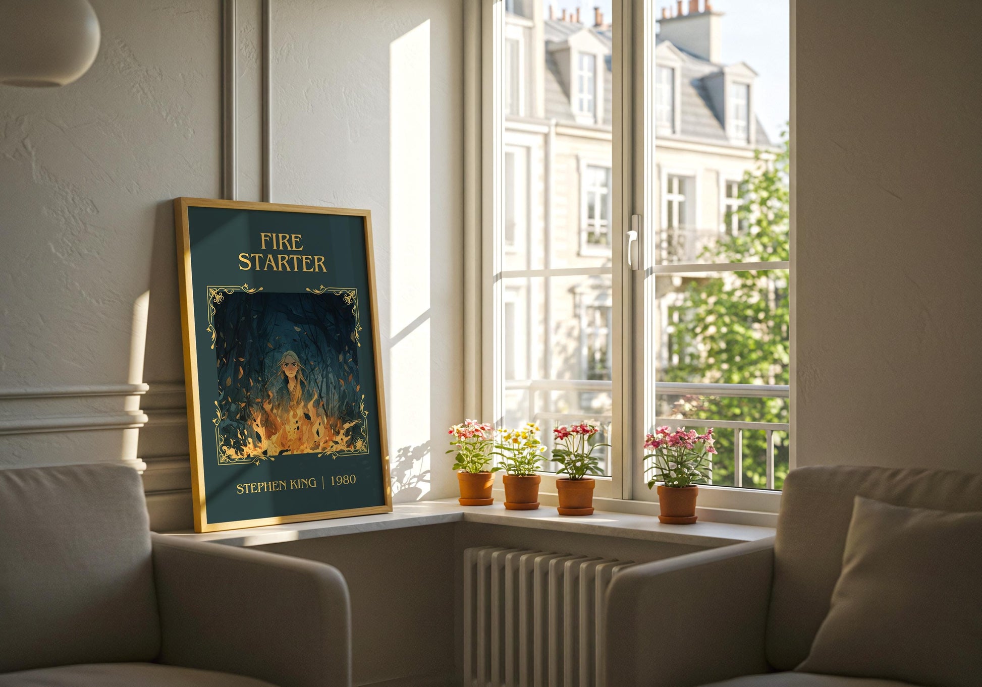 Fire Starter by Stephen King | Descriptive Book Poster | Minimalist